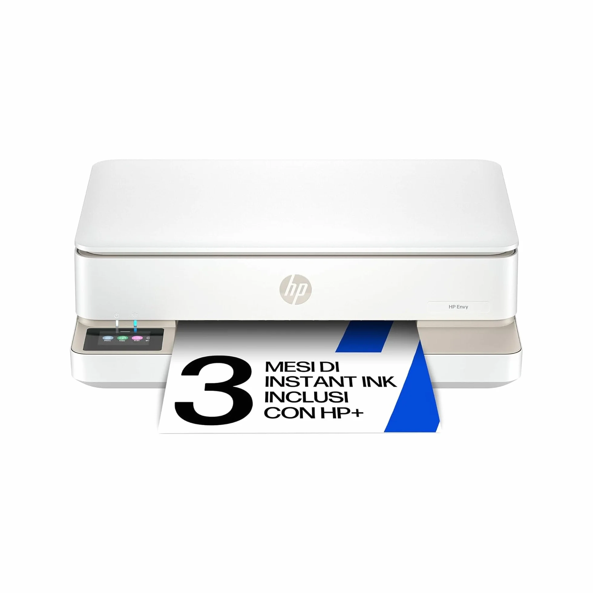 HP Envy 6120e Stampante Multifunzione a Getto d'Inchiostro A4 Colori, Stampa Fronte e Retro Automatica, Wi-Fi, 10 ppm, Bianca