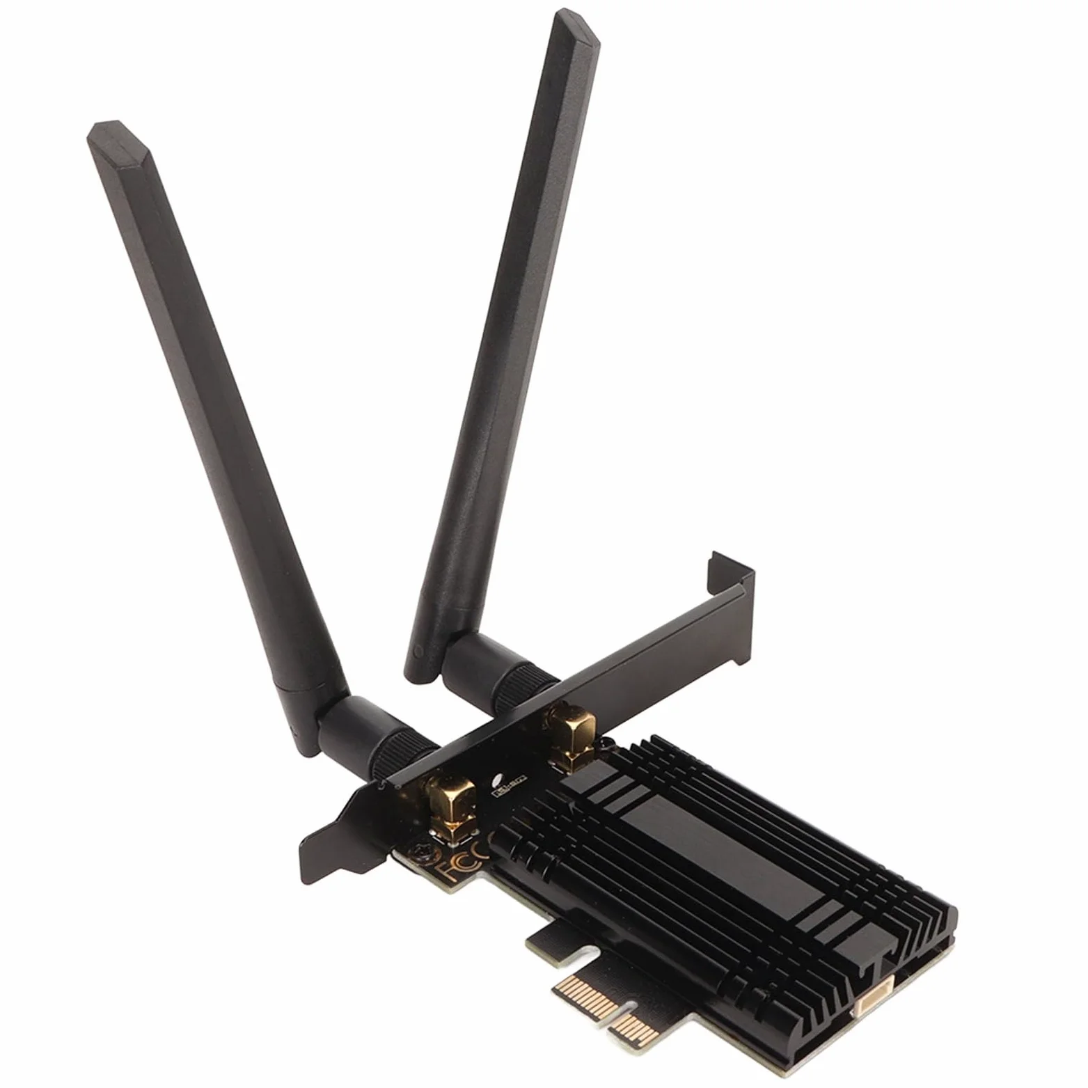 Scheda WiFi Pcie WiFi 6e AX210, Adattatore di Rete Wireless BT 5.3 6Ghz 5.8Ghz 2.4Ghz con Dissipatore di Calore 2 Antenna, Schede LAN Wireless per PC Desktop Windows 10/11