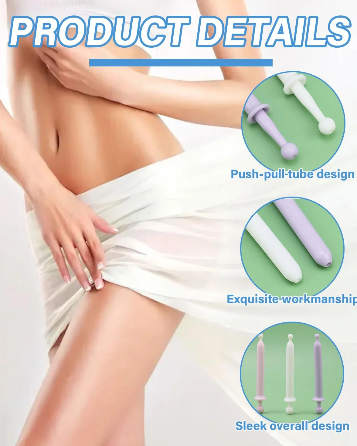 Applicatori Vaginali Monouso 20 Pezzi Ovale Lubrificante Applicatore Anale Iniettore Siringa