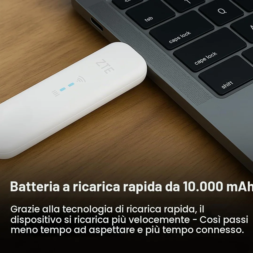 ZTE MF79U Modem USB Wi-Fi sbloccato Hotspot da viaggio per 10 dispositivi Bianco