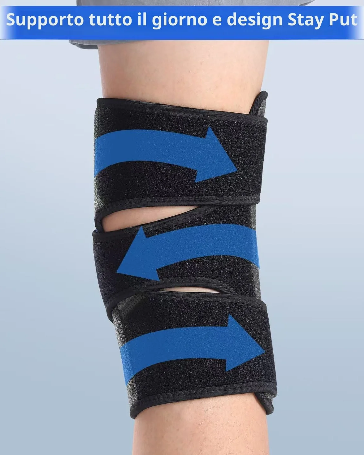 ABYON Ginocchiera Ortopedica Uomo Donna Artriti Menisco ACL Stabilizzatori Tripli Cintura Regolabile 360° Sollievo Dolore
