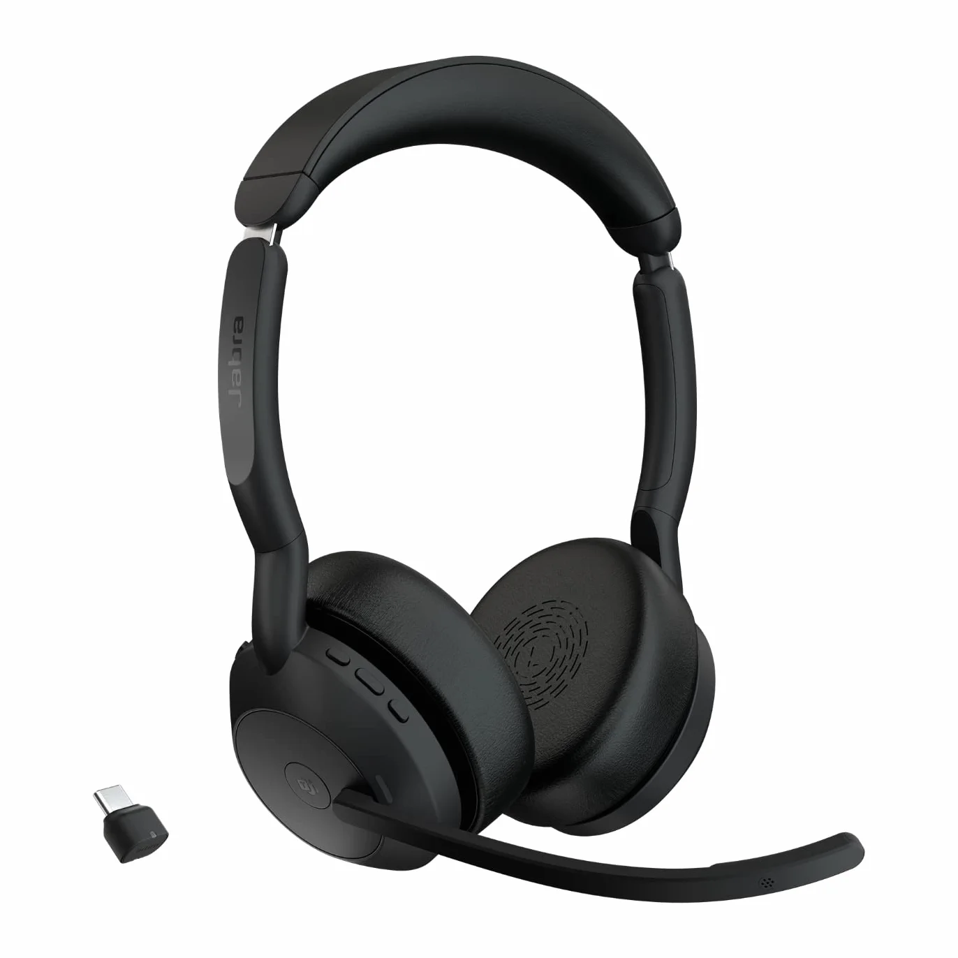 Jabra Evolve2 55 Cuffie Wireless Stereo, con USB-A Dongle, Nero | Tecnologia Jabra Air Comfort, Ottimizzato per Microsoft Teams