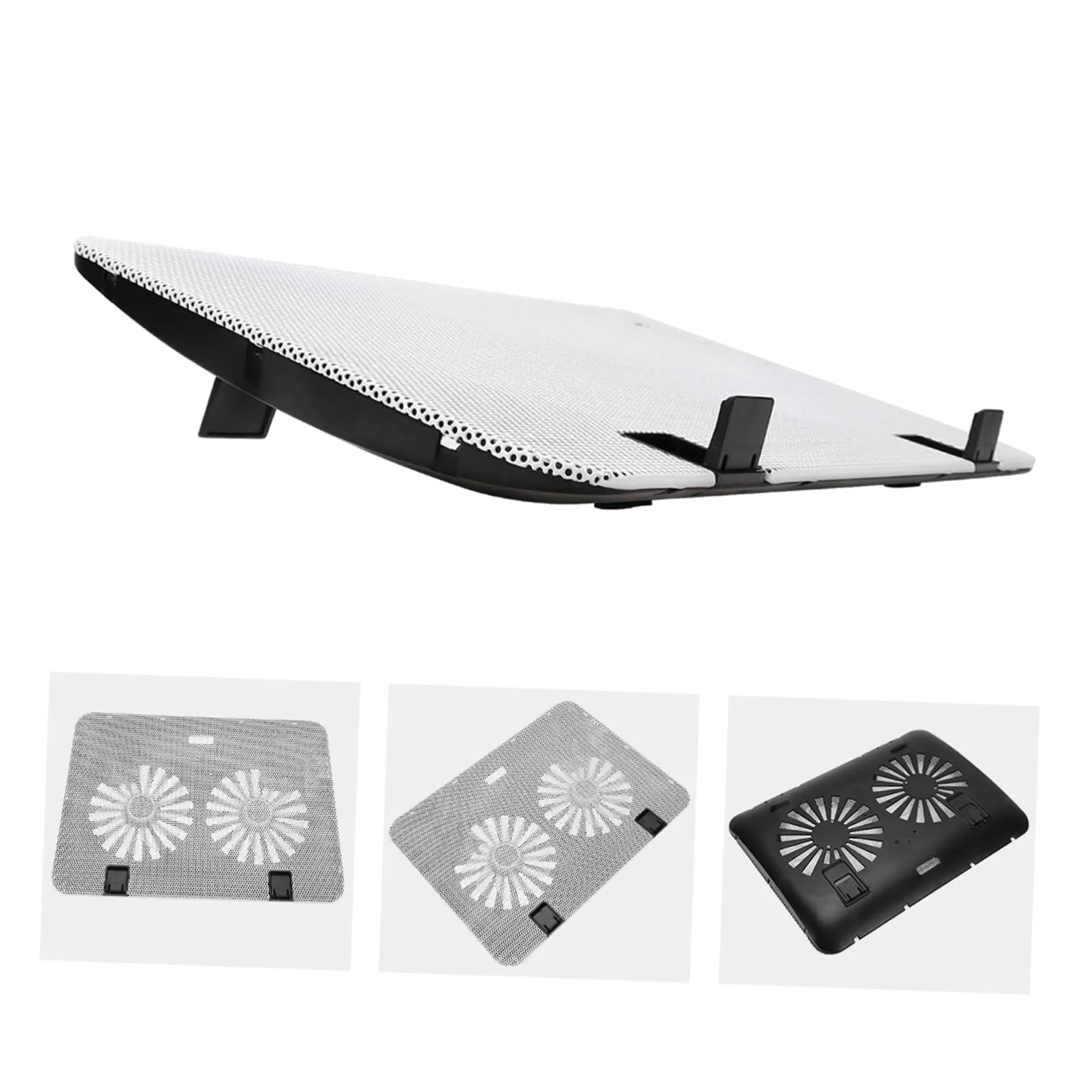 Supporto per Laptop 15, 6 Pollici Bianco Abs Ferro Atmosfera Estiva | Angolo Regolabile, Raffreddamento Notebook, Appoggio Portatile