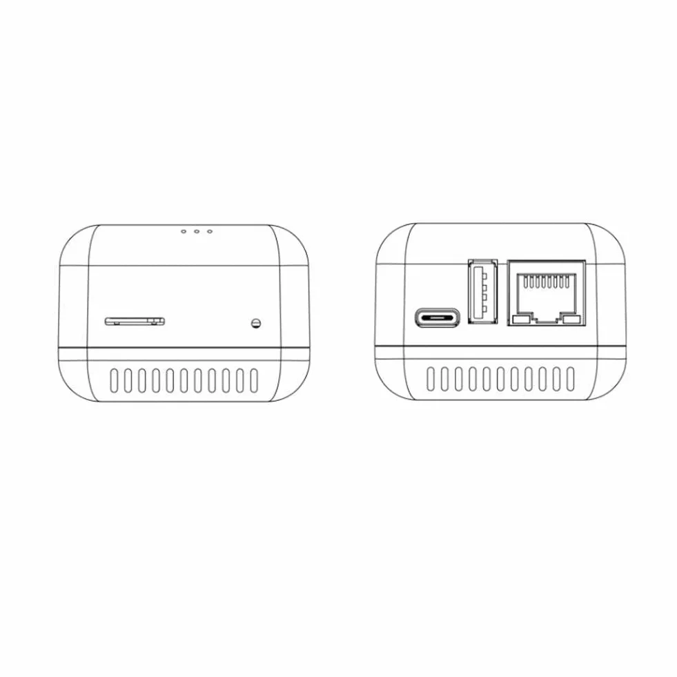 PLGEBR Mini NP330 Server di stampa USB 2.0 di rete (Versione LAN di stampa su rete/WIFI/BT/WIFI Cloud) 10/100Mbps Porta Ethernet RJ-45