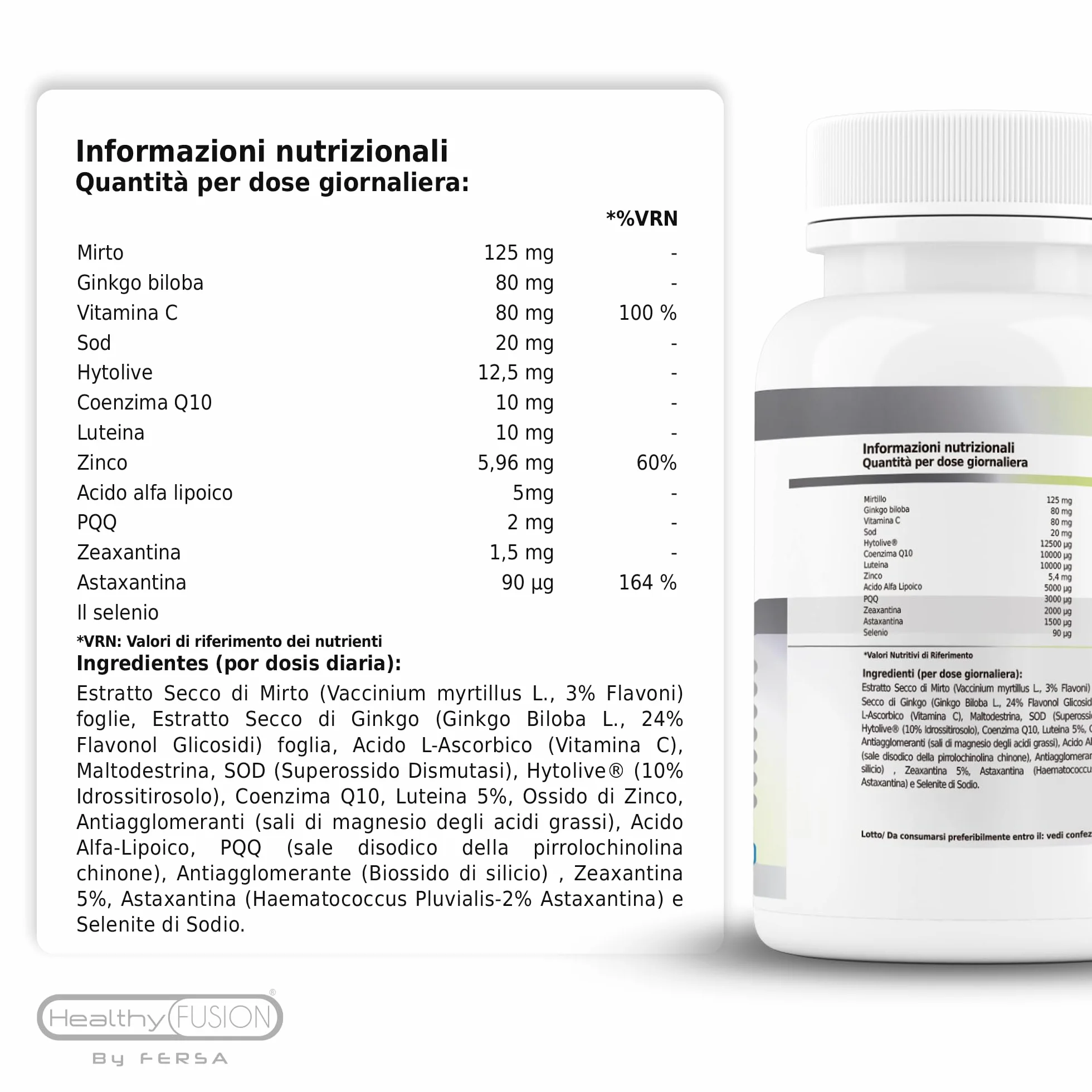 Integratore Occhi Luteina Zeaxantina 60 Capsule Protettore Visione