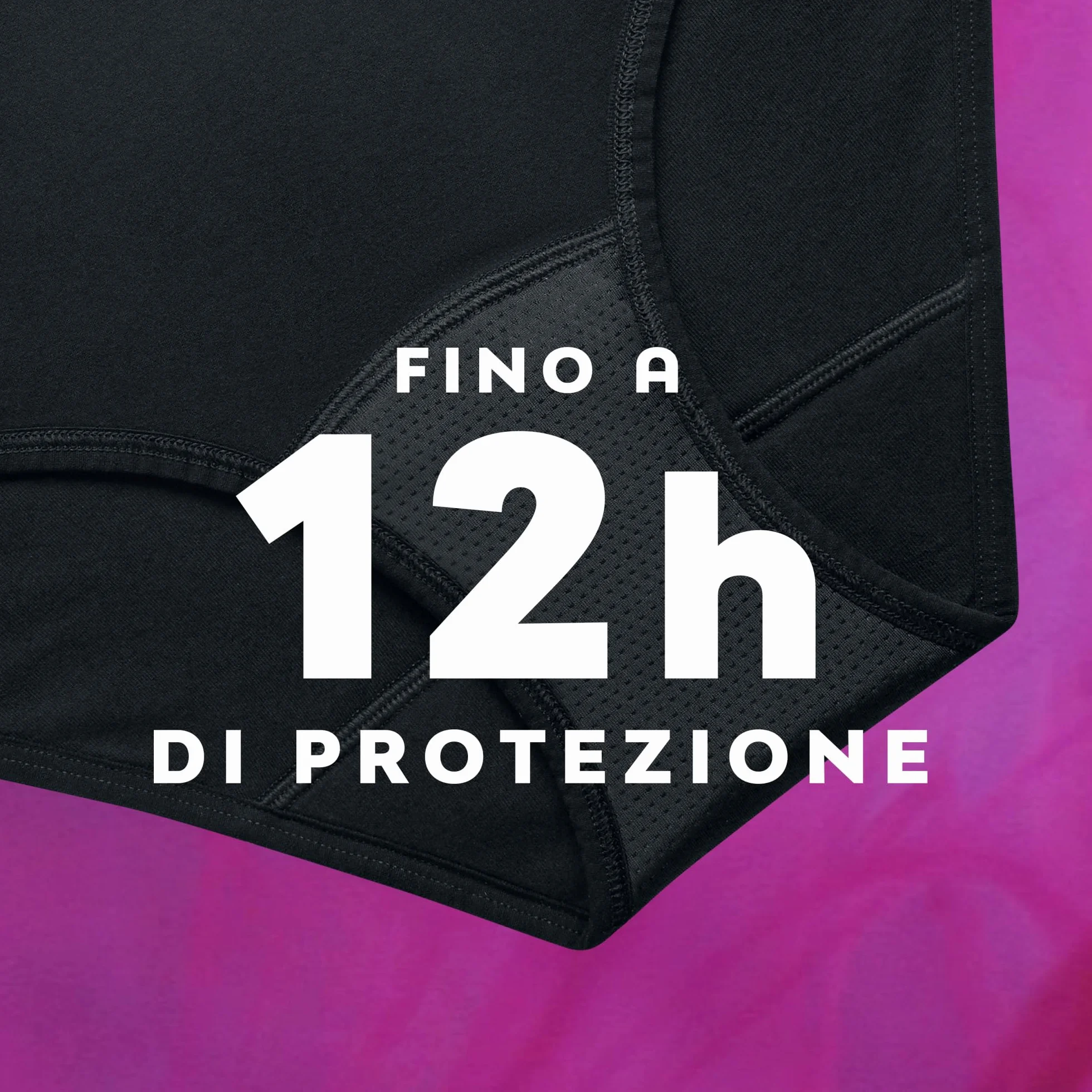 Nuvenia Intimawear Mutandine Mestruali in cotone biologico Lavabili Riutilizzabili Flusso Moderato-Abbondante Nero Taglia M 3 confezioni