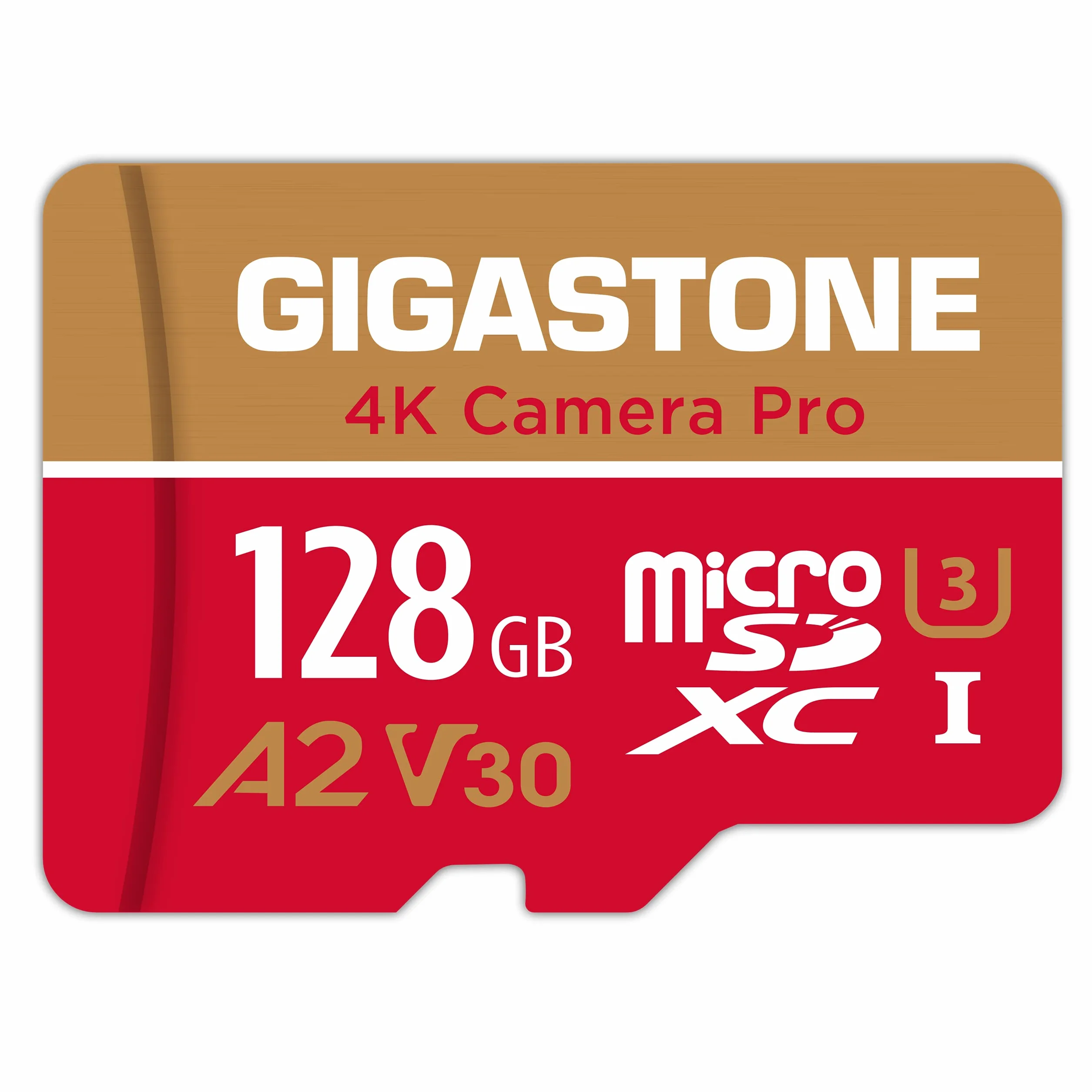 [5 Anni Recupero Dati Gratuito] GIGASTONE Scheda di Memoria 128 GB, 4K Camera Pro, Velocità fino a 100 MB/s, per GoPro, DJI, Drone, 4K Video A2 V30 U3 MicroSDXC con Adattatore