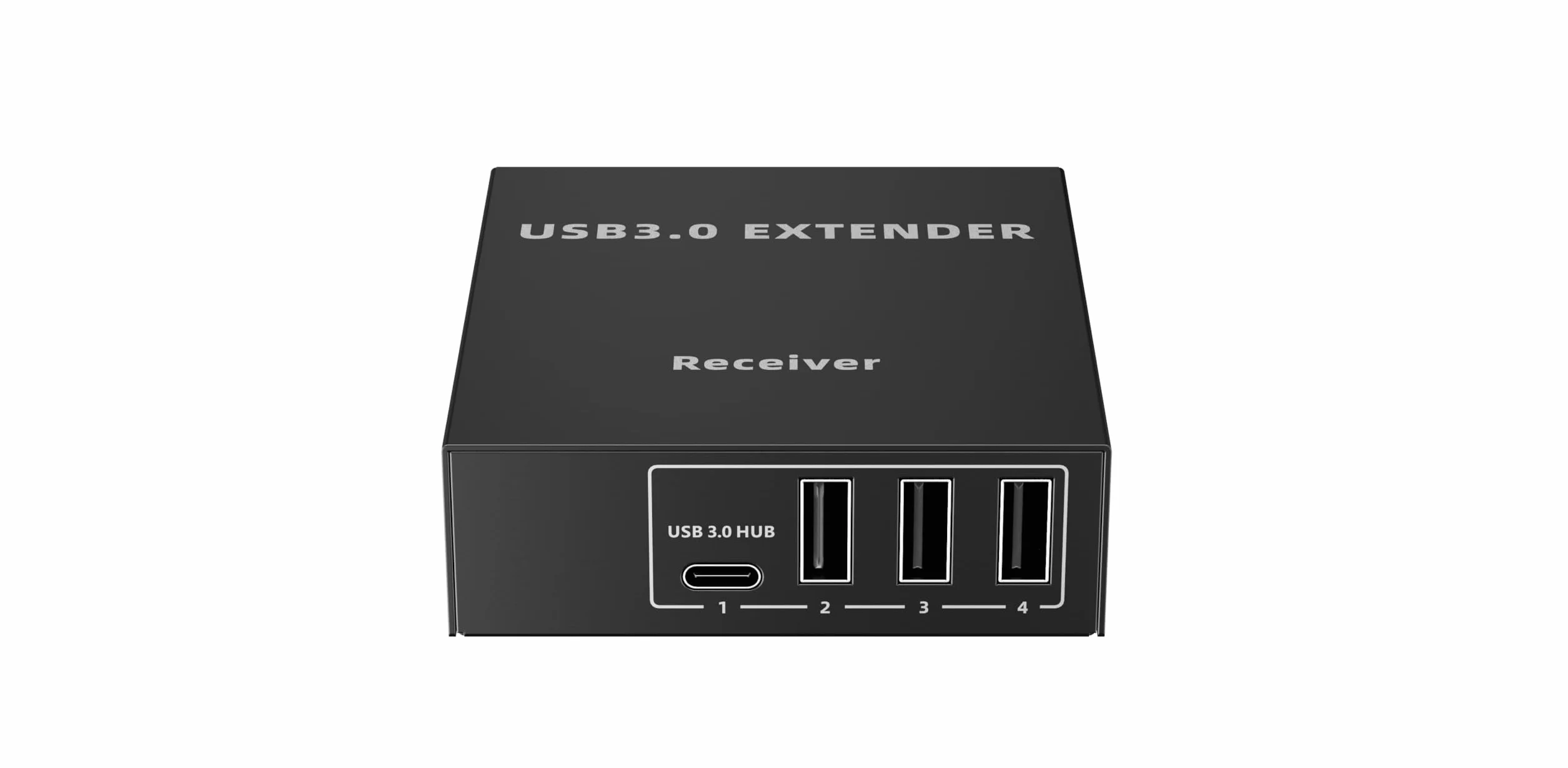 PremiumCord Extender USB 3.0 A 4 Porte Su Cat5E/Cat6/Cat6A Fino A 100 m, 5 Gbps, RJ45, Ethernet, Custodia In Metallo, Nero