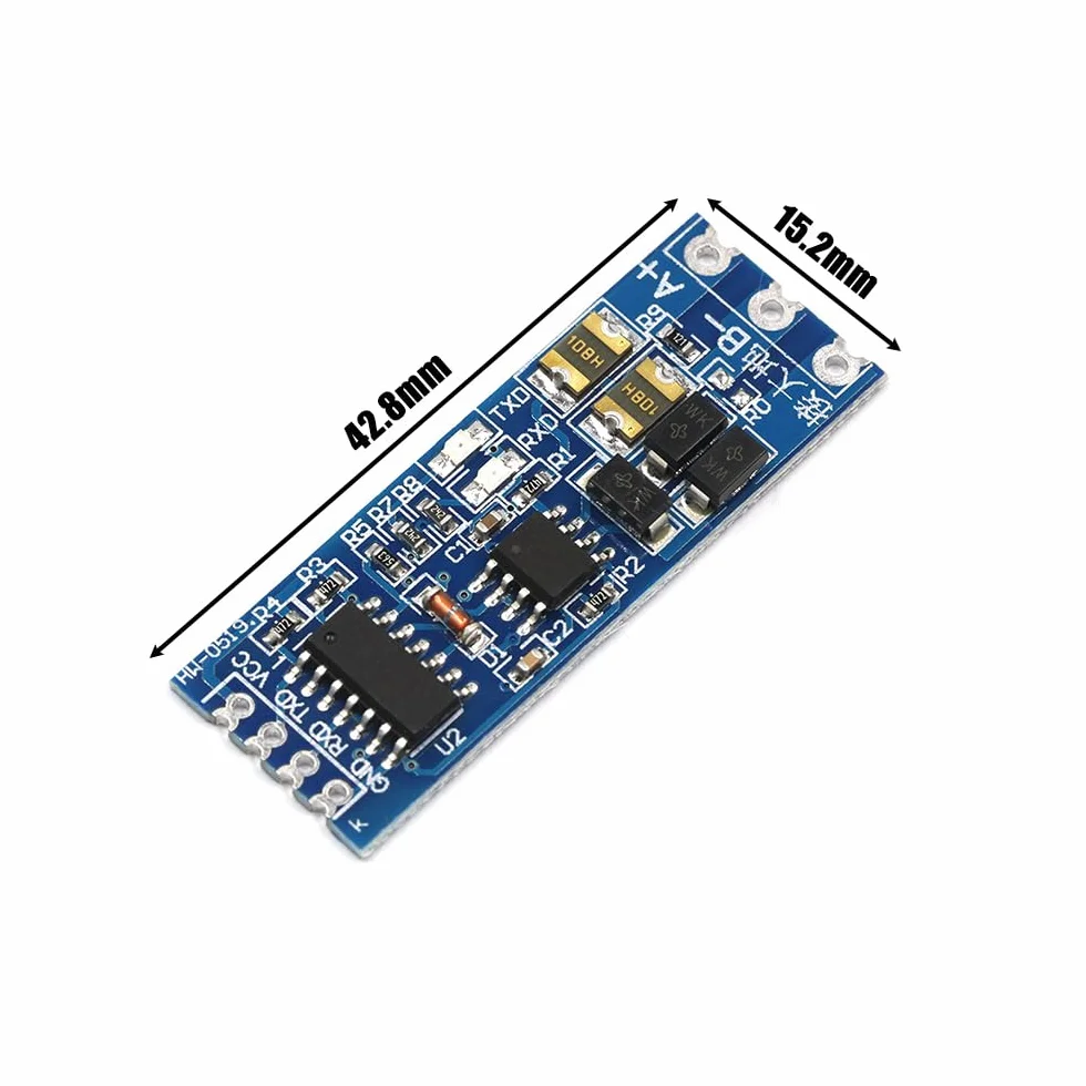 GERUI 8 pezzi SinglechipTTL per RS485 485 a Serial Port UART Level Converter Modulo UART per RS485 Convertitore 3.3V 5VRS485 a per il controllo automatico del flusso hardware TTL.