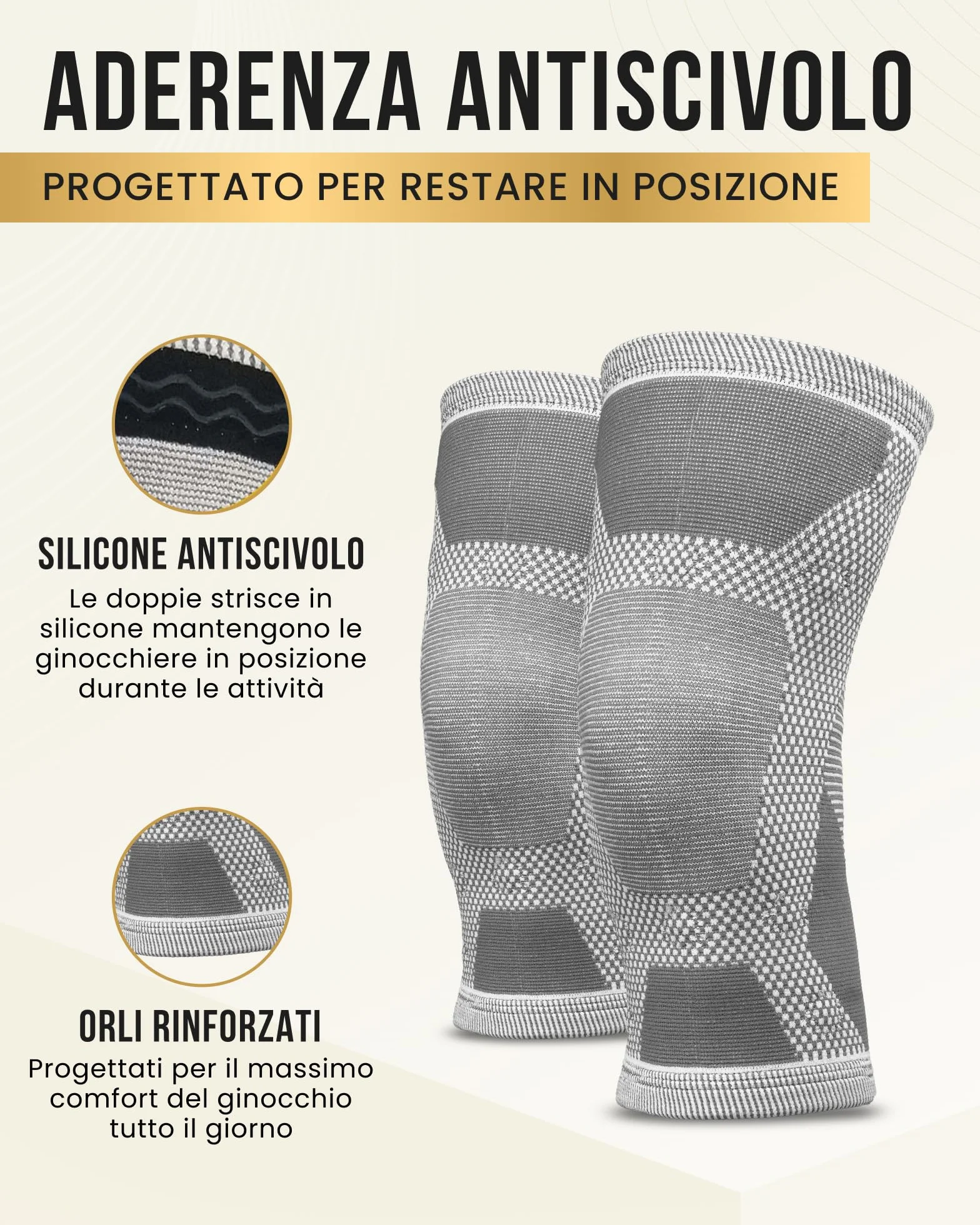 MagnetRX Magnetoterapia Ginocchio Ginocchiera Magnetica Terapeutica Confezione da 2 Taglia L
