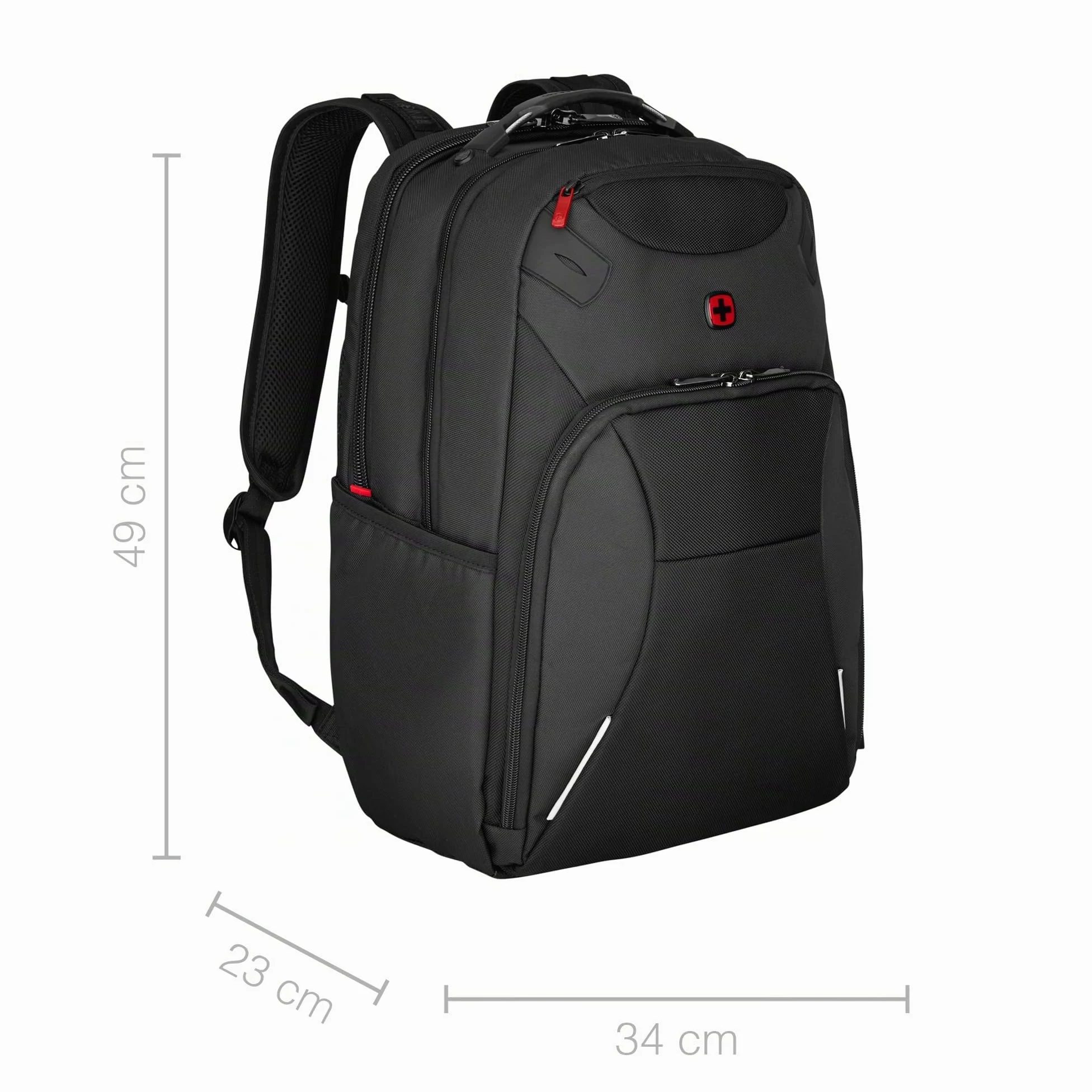 WENGER Zaino Porta PC Cosmic, Notebook 17”, Tablet 10”, 30 l, Organizer, Uomo Donna, Ufficio Viaggi di Lavoro Università, Nero, 653187