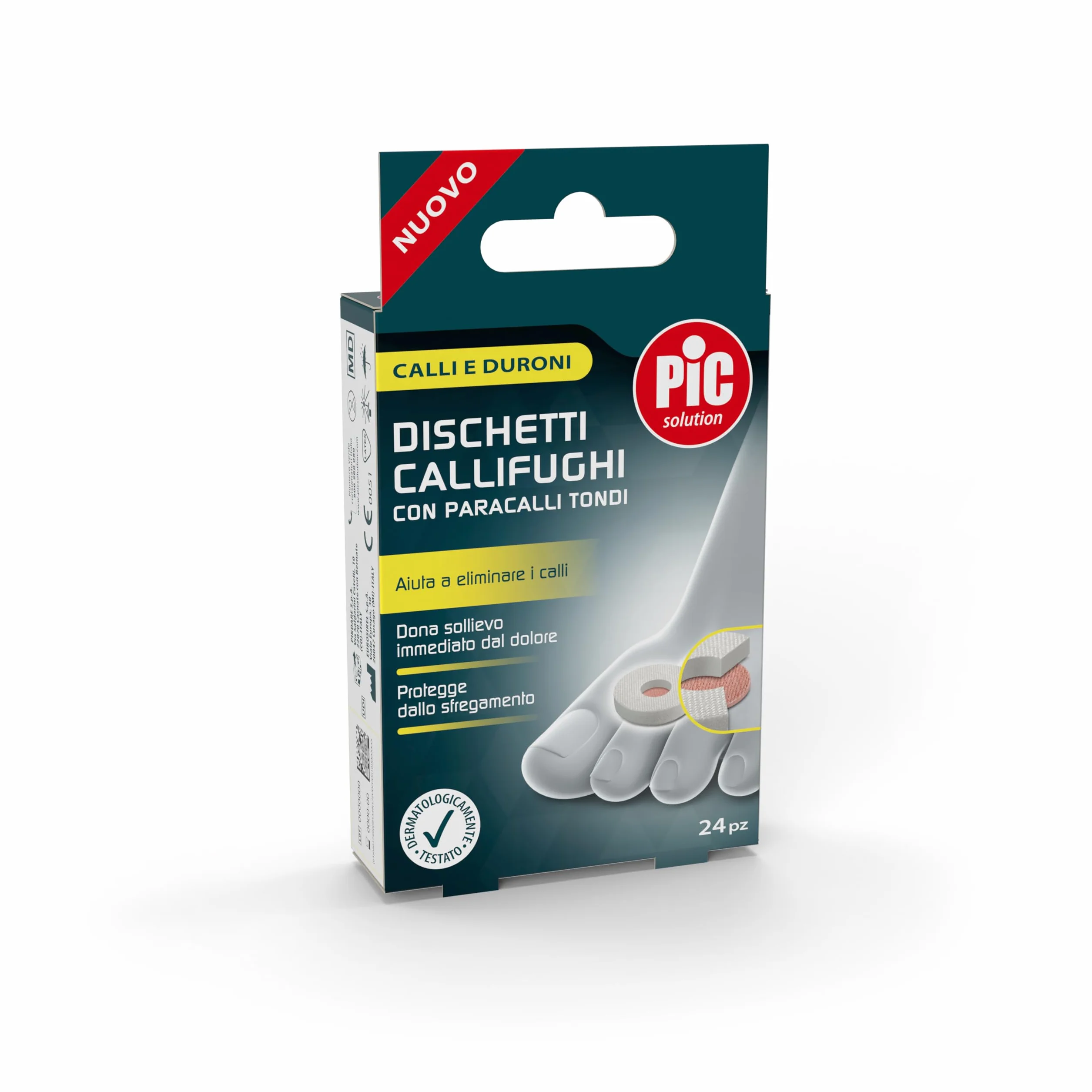 Pic Solution Dischetti callifughi con paracalli tondi, confezione mix, 24 pezzi