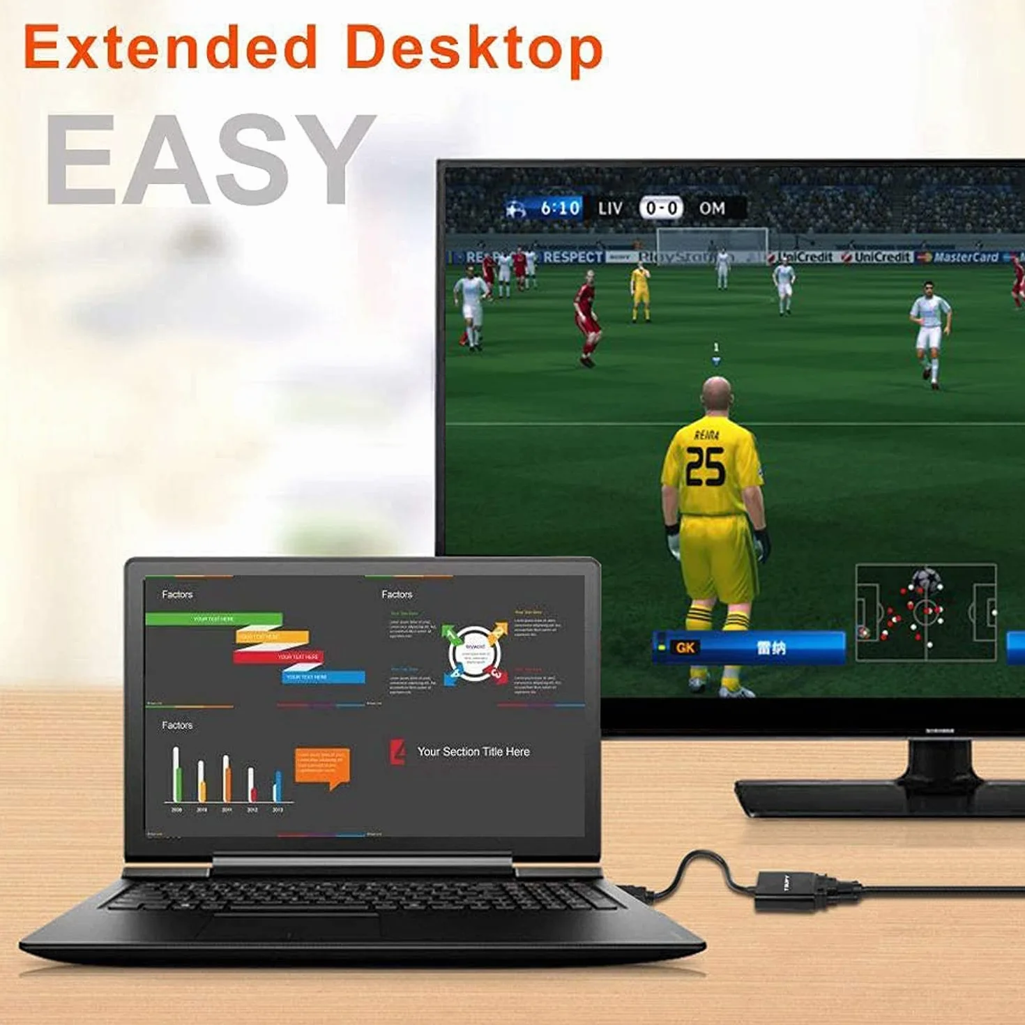 Adattatore Displayport a VGA Maschio Femmina 1080P 60Hz per Desktop Laptop Proiettori Monitor