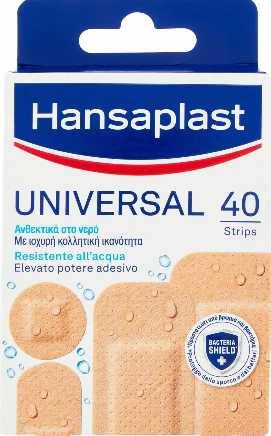 Hansaplast Cerotti UNIVERSAL impermeabili traspiranti 40 Pezzi 4 formati
