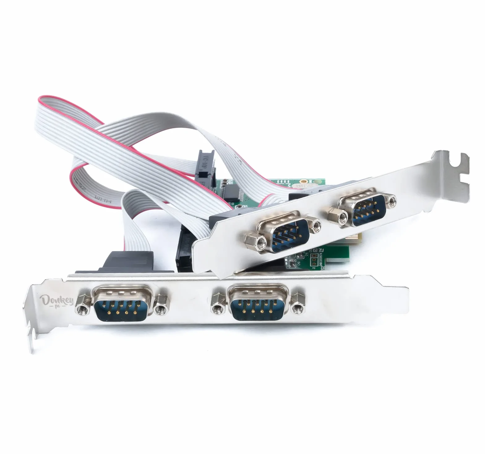 Convertitore adattatore da PCIE a RS232 a 4 porte, scheda di espansione Controller PCI Express da PCI-E a RS232 per PC desktop con supporto basso