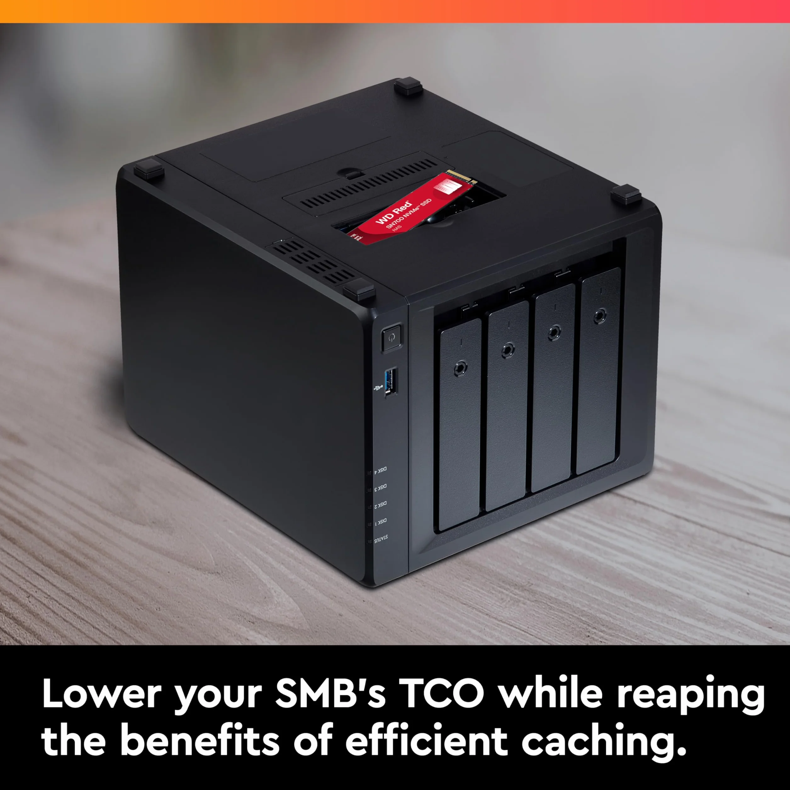 WD Red SN700 500GB NVMe SSD for NAS devices, with robust system responsiveness and exceptional I/O performance