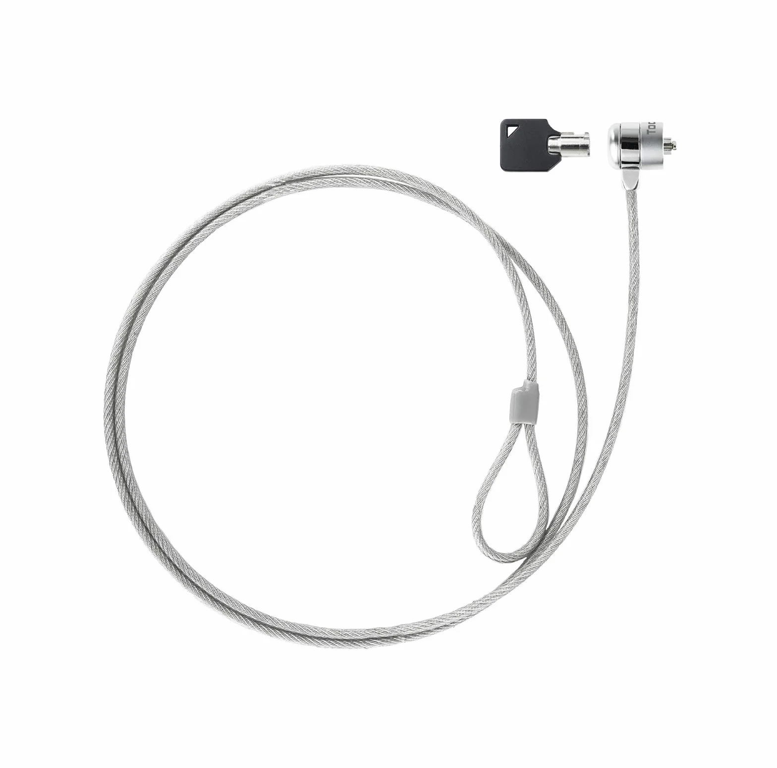 TOOQ TQCLKC0025 - Cavo di sicurezza per laptop con chiave, argento, 1,5 metri