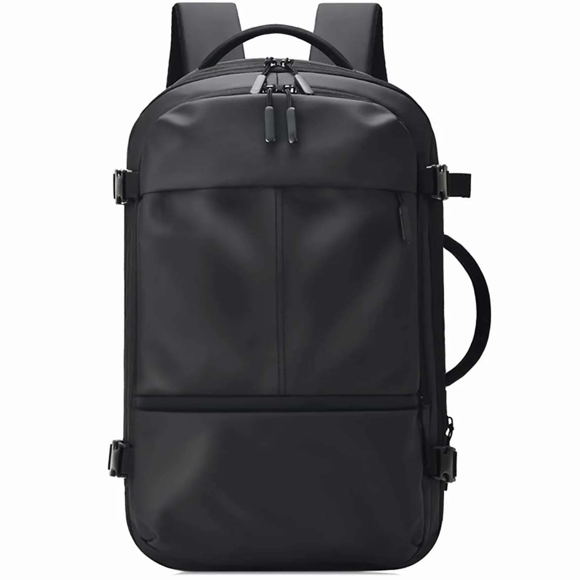 Mixroom - Zaino da Viaggio Estendibile Impermeabile Porta PC Per Uomo Valigia Bagaglio a mano 25x30x49 cm Borsa Grande Custodia Porta Computer Portatile fino ai 16 pollici Con Ricarica USB Nero Z31