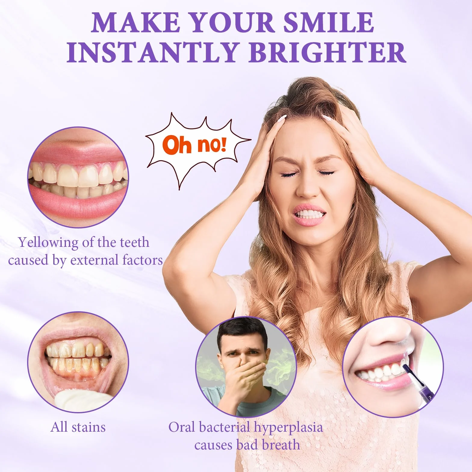 Penna Sbiancante Denti Professionale Delicato Non Irritante 6 Pezzi