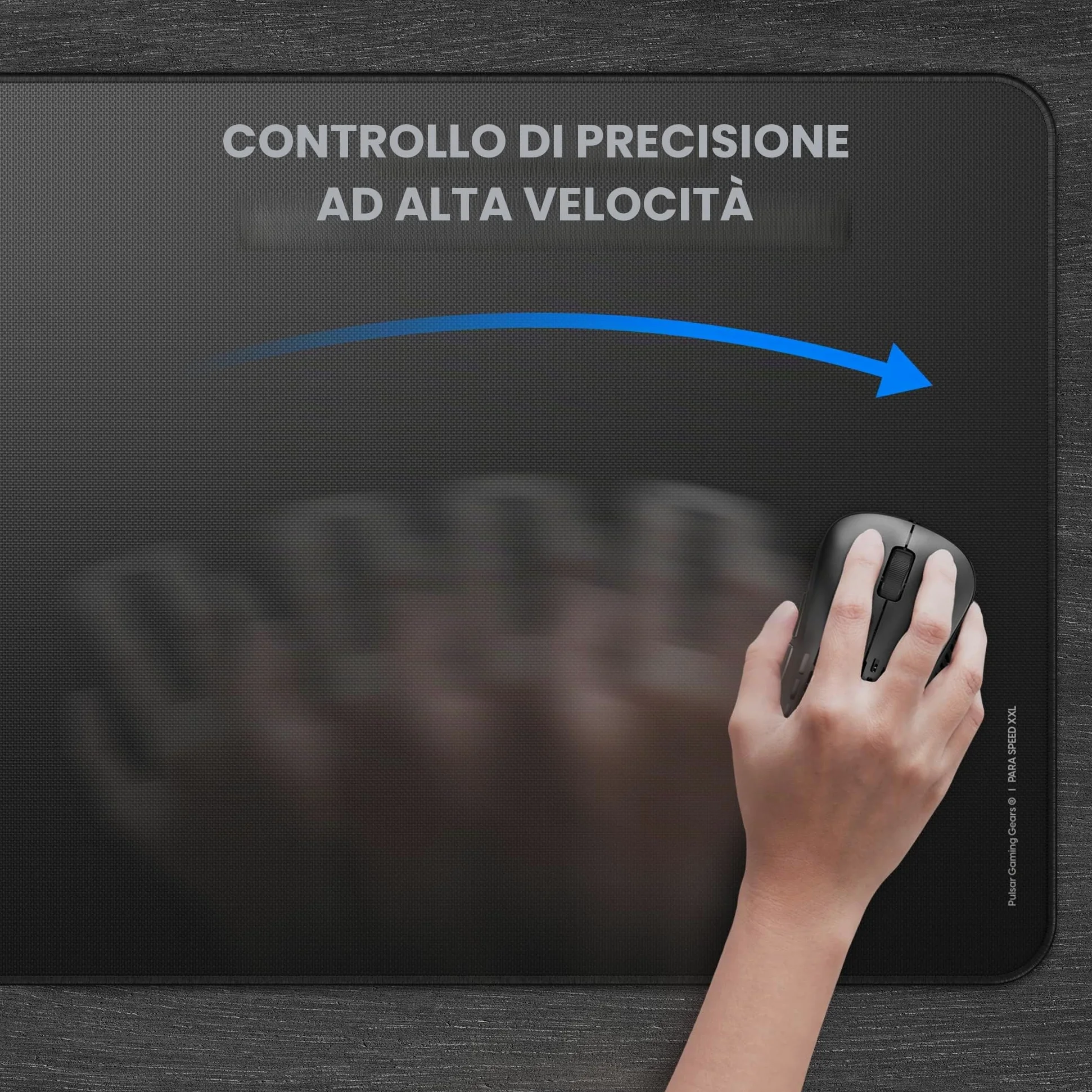 Pulsar Gaming Gears ParaSpeed v2 Tappetino Gaming, XXL, Nero | High-Speed Surface Designed for Fast Tracking and Precise Mouse Control