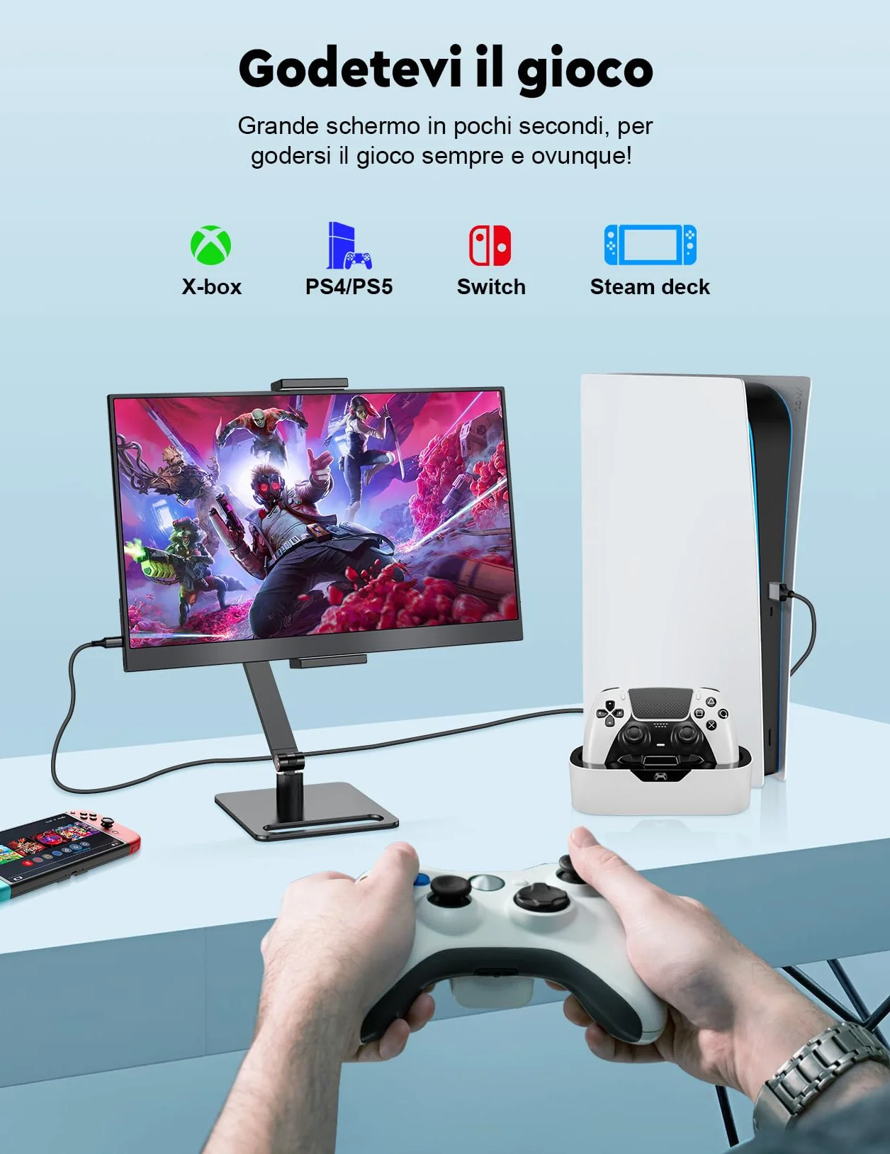 MAGICRAVEN Monitor Portatile per Laptop, 15,6" 1080P IPS Schermo Portatile, HDMI USB C Monitors con Altoparlanti, 125% sRGB Portable Monitor per Laptop/PC/Smartphone, con Supporto in Metallo&Cassa