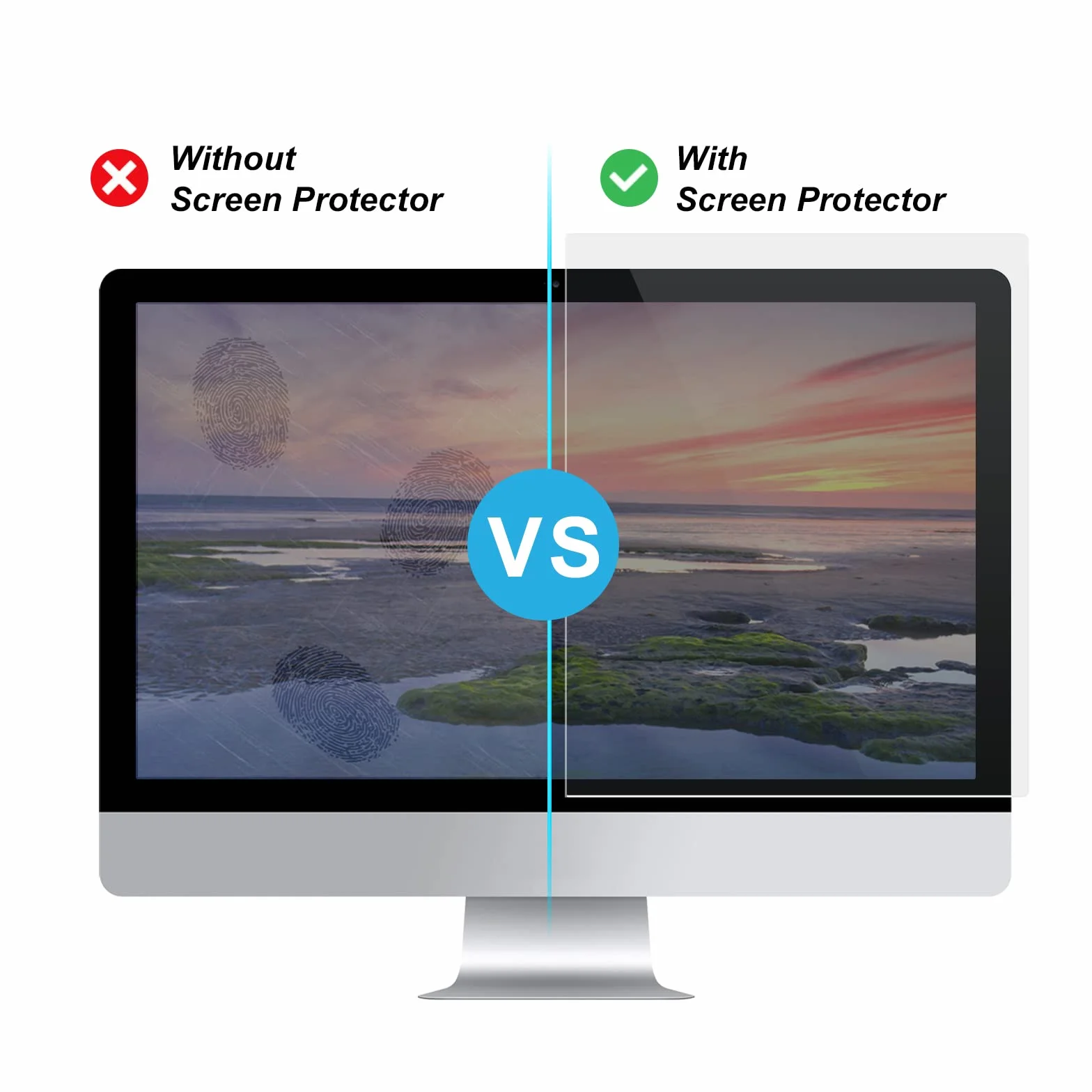 MOSISO Antiriflesso Protezione Schermo, 2 Pacchetti Opachi Computer Monitor Schermo Filtro di Copertura Compatibile con iMac 24 pollici 2021 M1 Desktop PC Monitor Riduce Visivo l'affaticamento