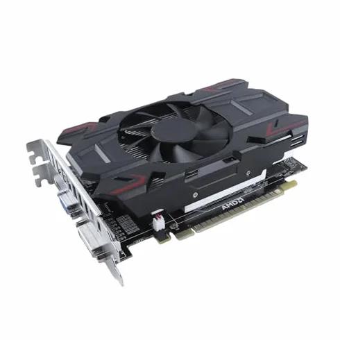 Scheda Grafica da Gioco, HD6770 4 GB DDR5 128 Bit PCI Express 2.0 16X Slot HDMI DVI VGA Interfaccia, Scheda Grafica per Computer con Ventola Singola (HD6770 4GB DDR5)