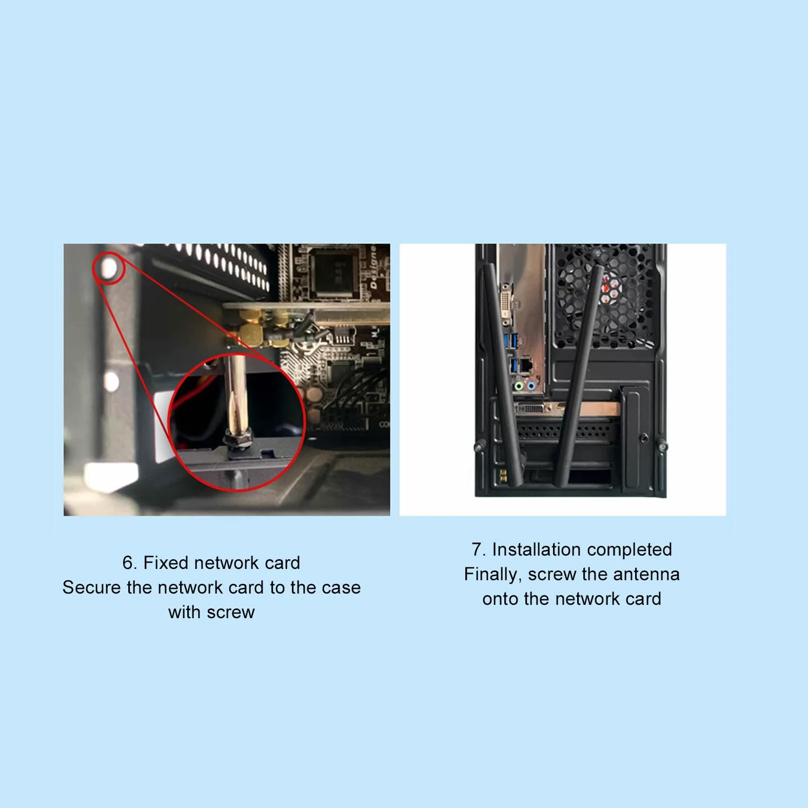 Tosuny WiFi 6E PCIe WiFi Scheda Per PC Desktop | Triple Band Band Network Card | Bluetooth 5.2 | Antenne Ad Alto Guadagno | Adattatore Wireless con OFDMA + MU-MIMO | Per Wins 10/11,