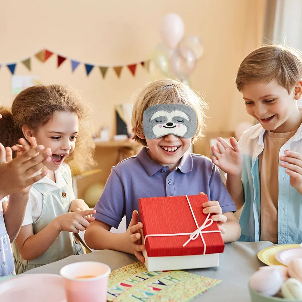 ACWOO Mascherina Occhi 3D per Dormire, Simpatici Animali di Peluche, Morbida Traspirante per Bambini Donne Uomini