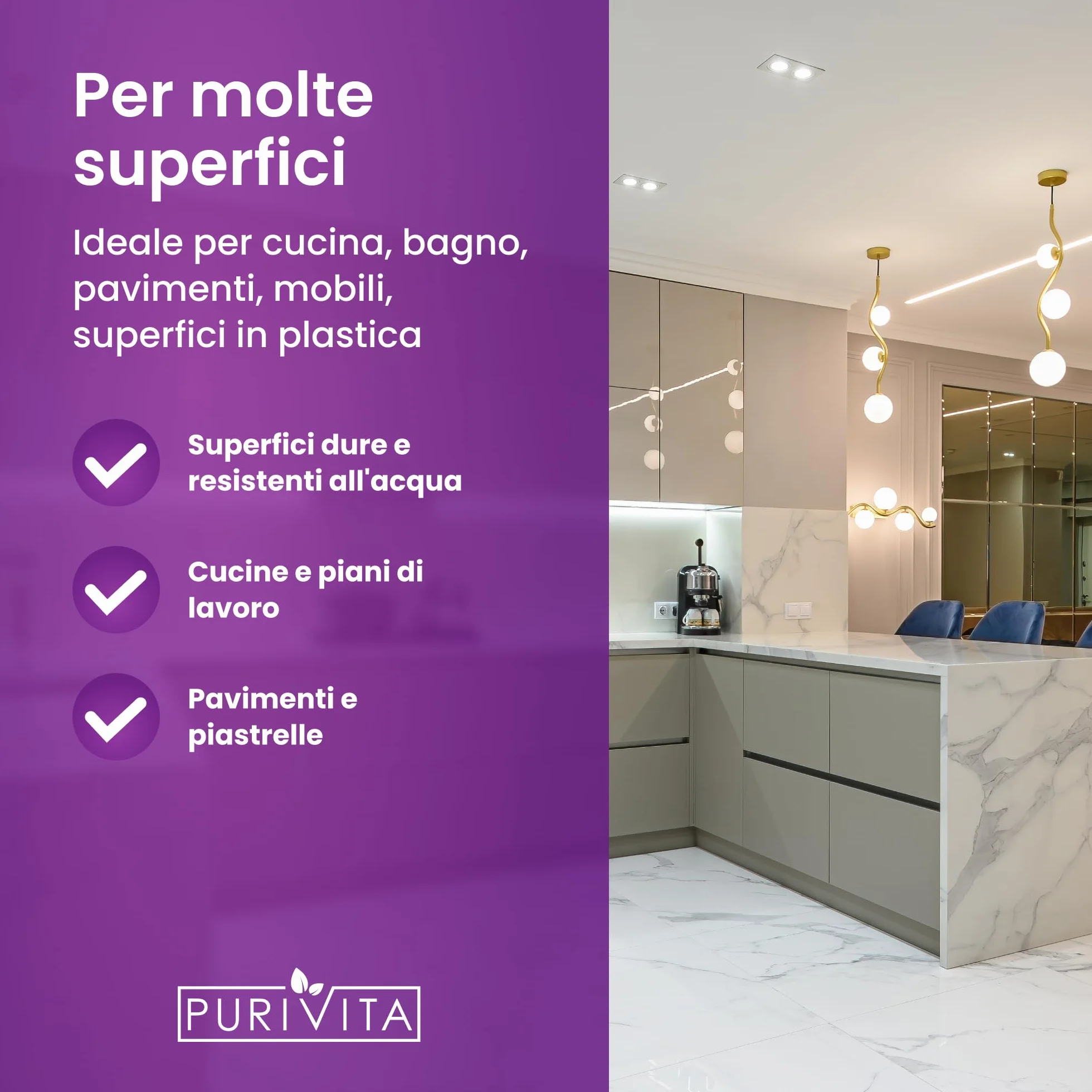 PURIVITA Detersivo Universale Concentrato Profumato 500ML Floor Cleaner All Purpose Cleaner