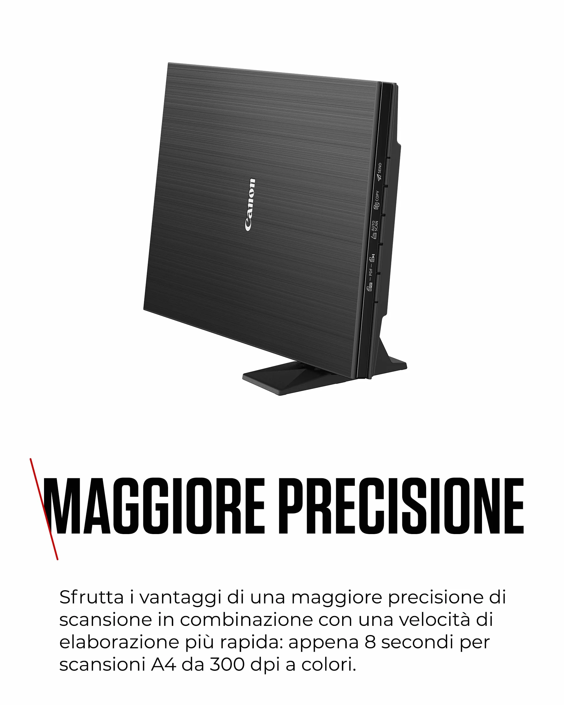 Canon LiDE 400 Scanner Documenti e Fotografico Piano Nero USB Type-C Salvaspazio
