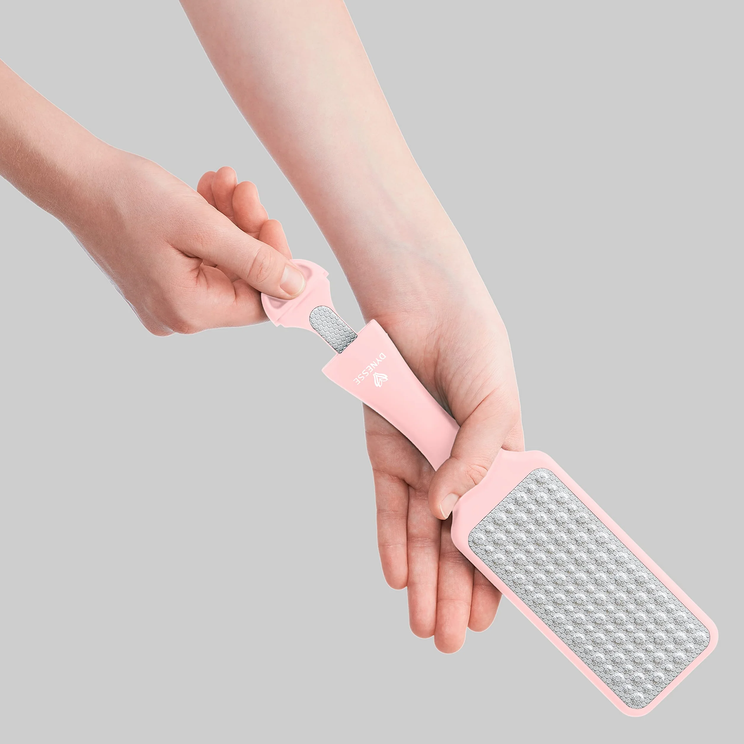 Lima per piedi professionale in acciaio inox laser-cut 3 in 1 con mini raspa integrata e manico ergonomico