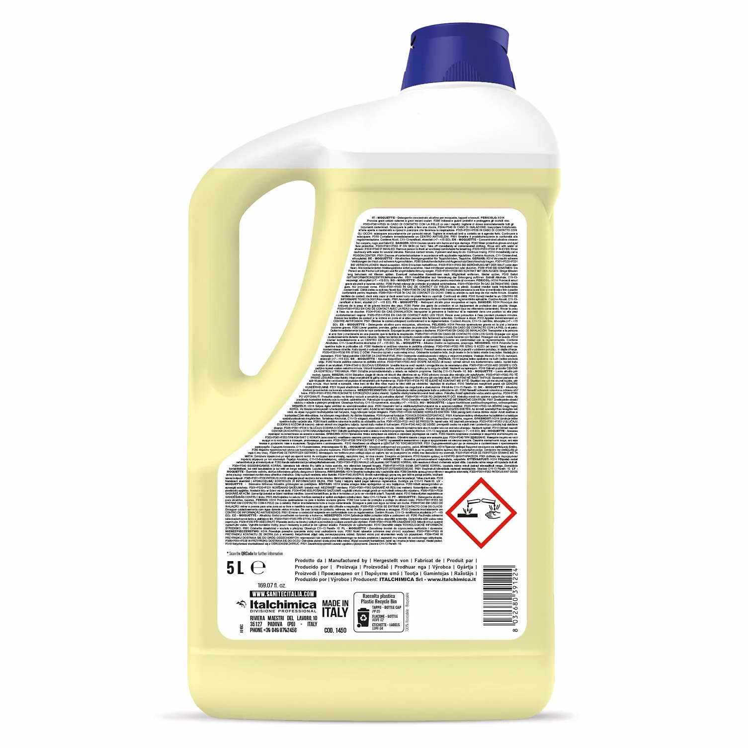 Detergente Igienizzante Profumato per Moquette, Tappeti e Tessuti 5 kg