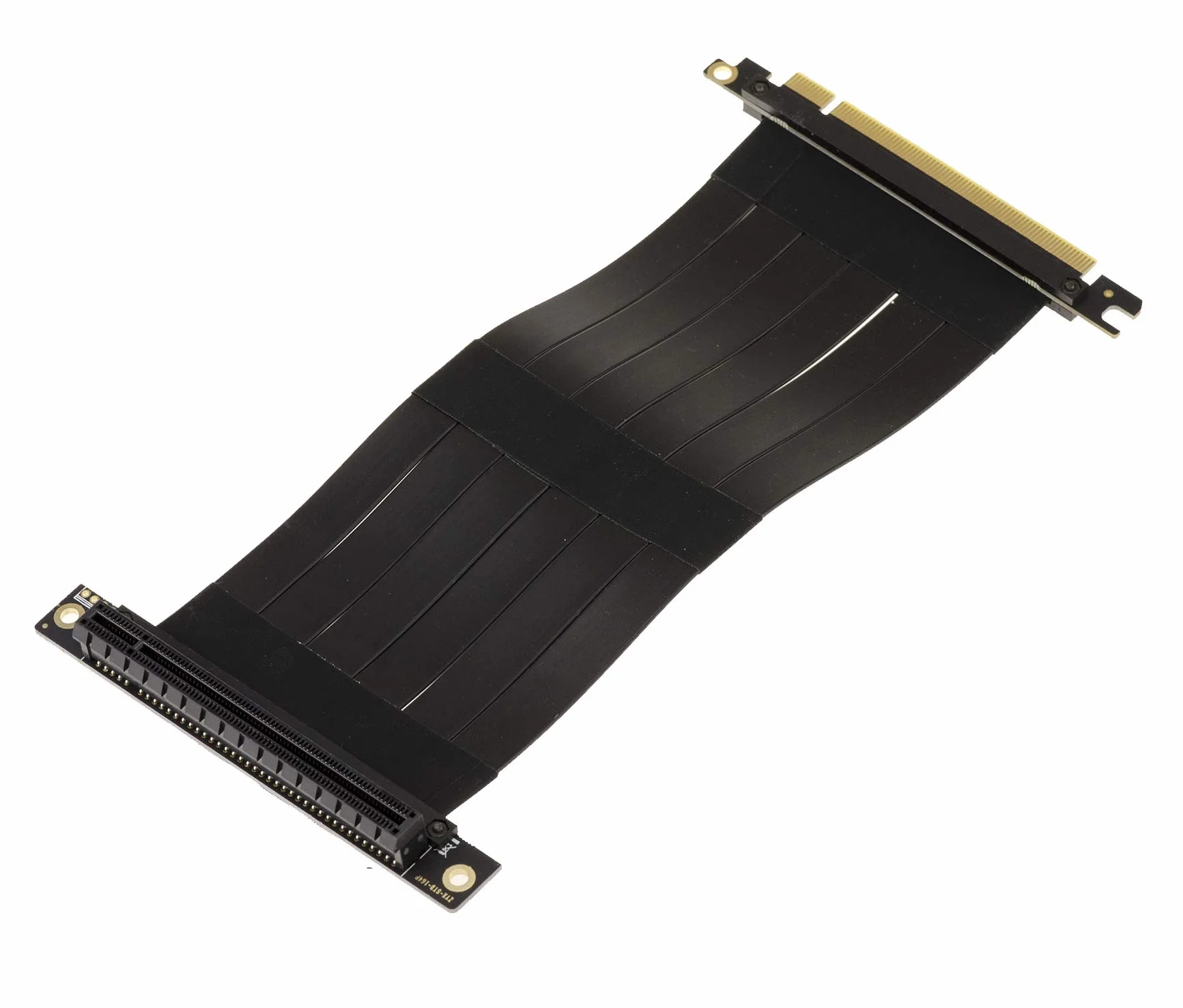 KALEA-INFORMATIQUE Riser di espansione per porta PCI Express x16 a porta PCIe x16 con cavo a nastro flessibile, schermato, compatibile con PCIe 3.0. Lunghezza totale 23 cm, angolo di 90 gradi