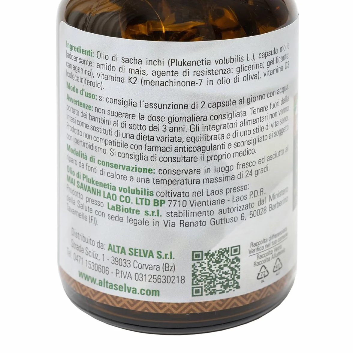 Integratore Omega 3-6-9 con Vitamina D3 e K2, 120 Capsule Vegetali, Olio di Sacha Inchi, Vegan