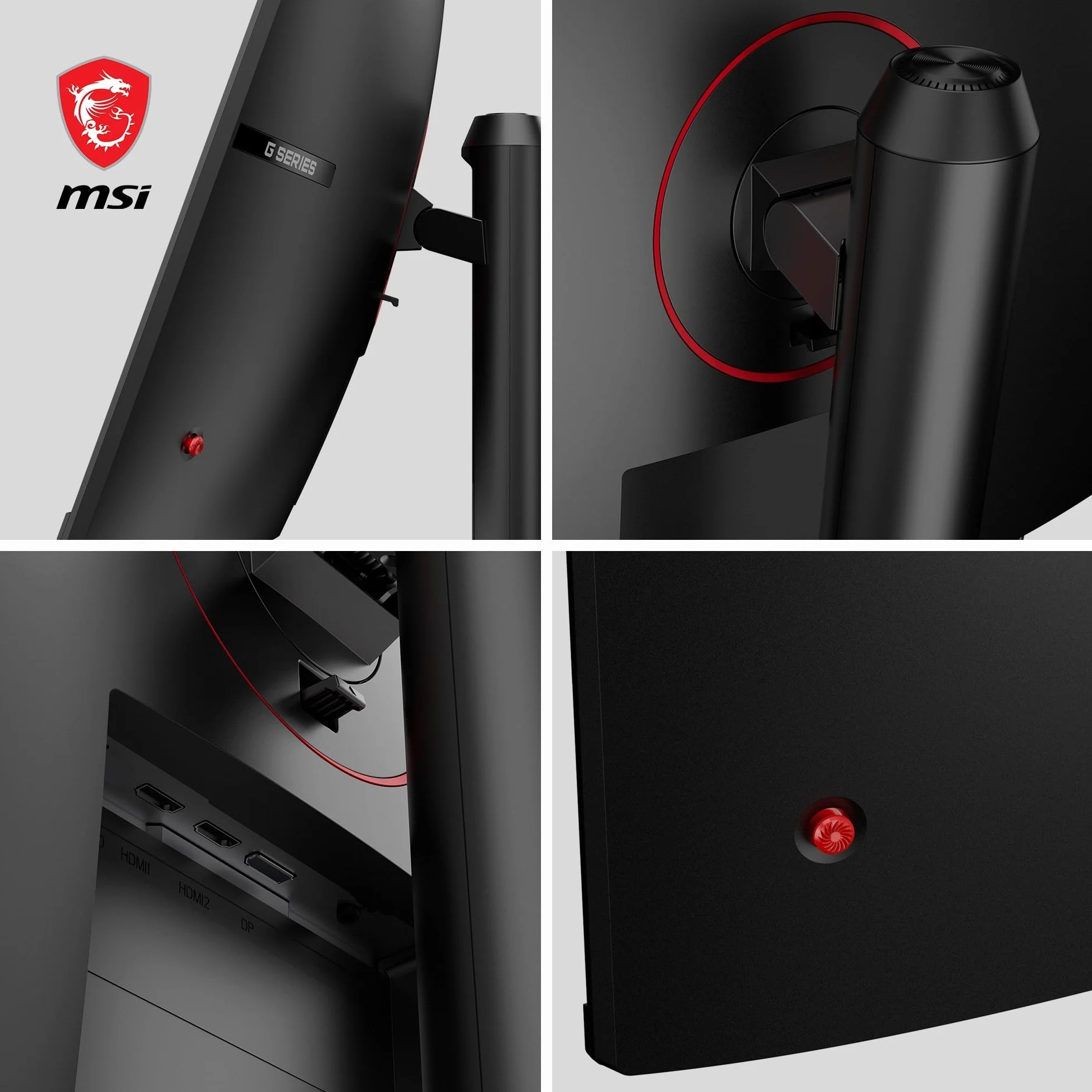 MSI G32CQ5P Monitor Gaming curvo WQHD 31,5" (80 cm) - Pannello VA 1500R (2560 x 1440), 170Hz / 1ms, Adaptive Sync, supporto regolabile a 3 vie - DP 1.2a, HDMI 2.0b CEC