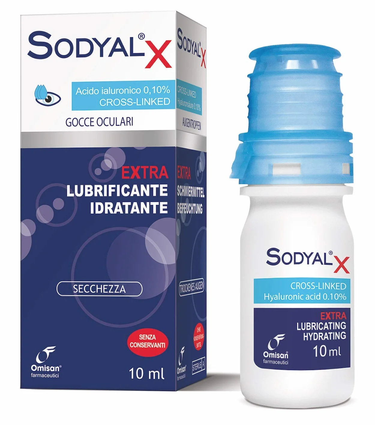 Sodyal X Extra lubrificante ed idratante Gocce oculari con Acido ialuronico cross-linkato 10 ml