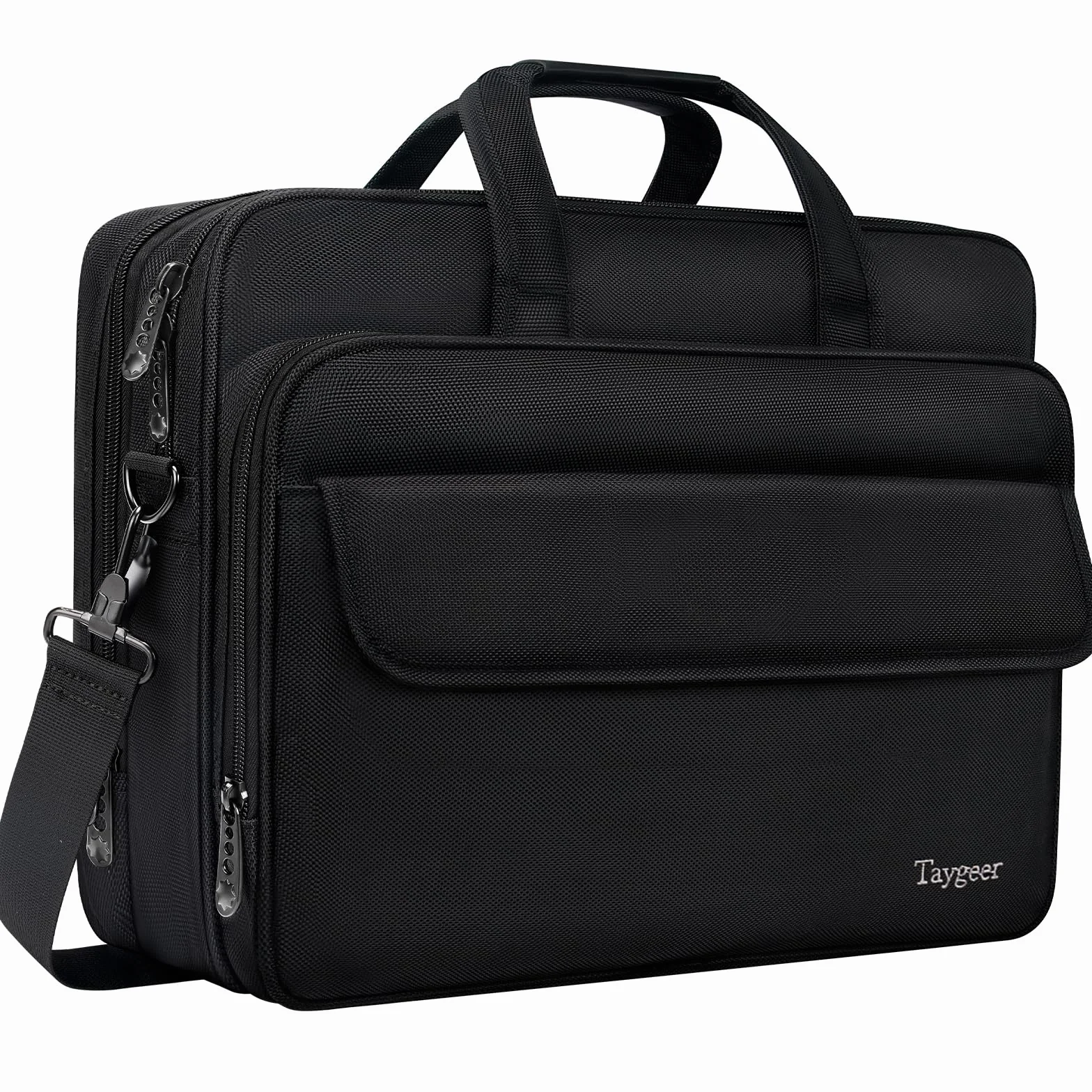 Taygeer Borsa Porta PC, 17 Pollici Borsa per PC Portatile Notebook Impermeabile Borse a Tracolla per Laptop Borse da Lavoro per Uomini Donne Insegnanti Affari Viaggi Universitari, Nero