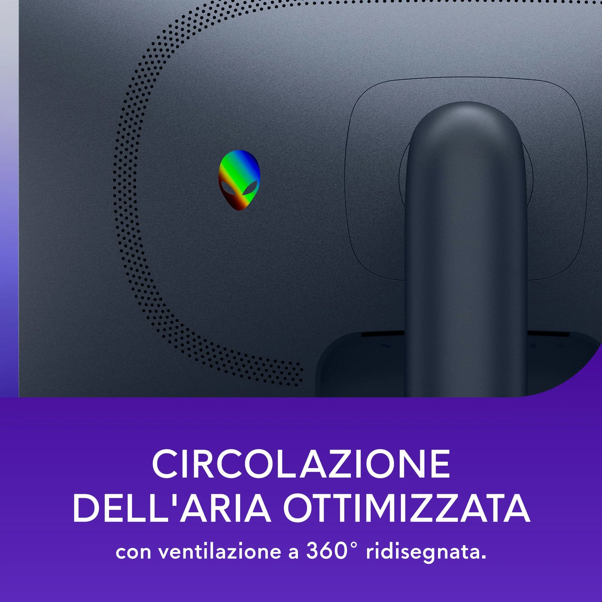 Alienware 27 Monitor Gaming - AW2725DM, QHD (2560x1440), 180Hz, Fast IPS, 1ms, NVIDIA G-SYNC Compatible, AMD FreeSync, 95% DCI-P3, HDR400, DisplayPort, 2 HDMI, 3 USB, 3 Anni di Garanzia