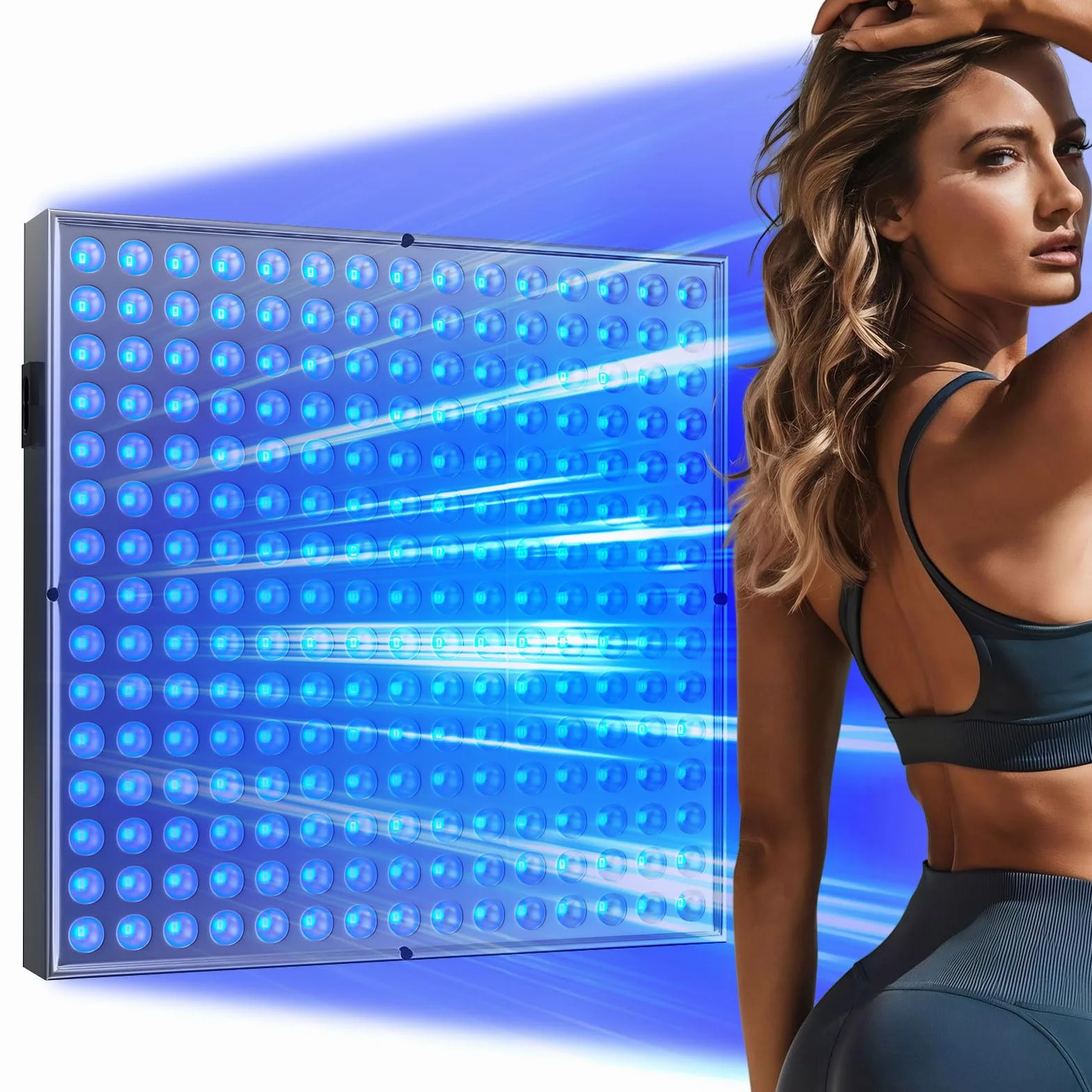 Solarium 45 W 225 pezzi 460 NM supporto pieghevole regolabile ganci sospesi per corpo e viso