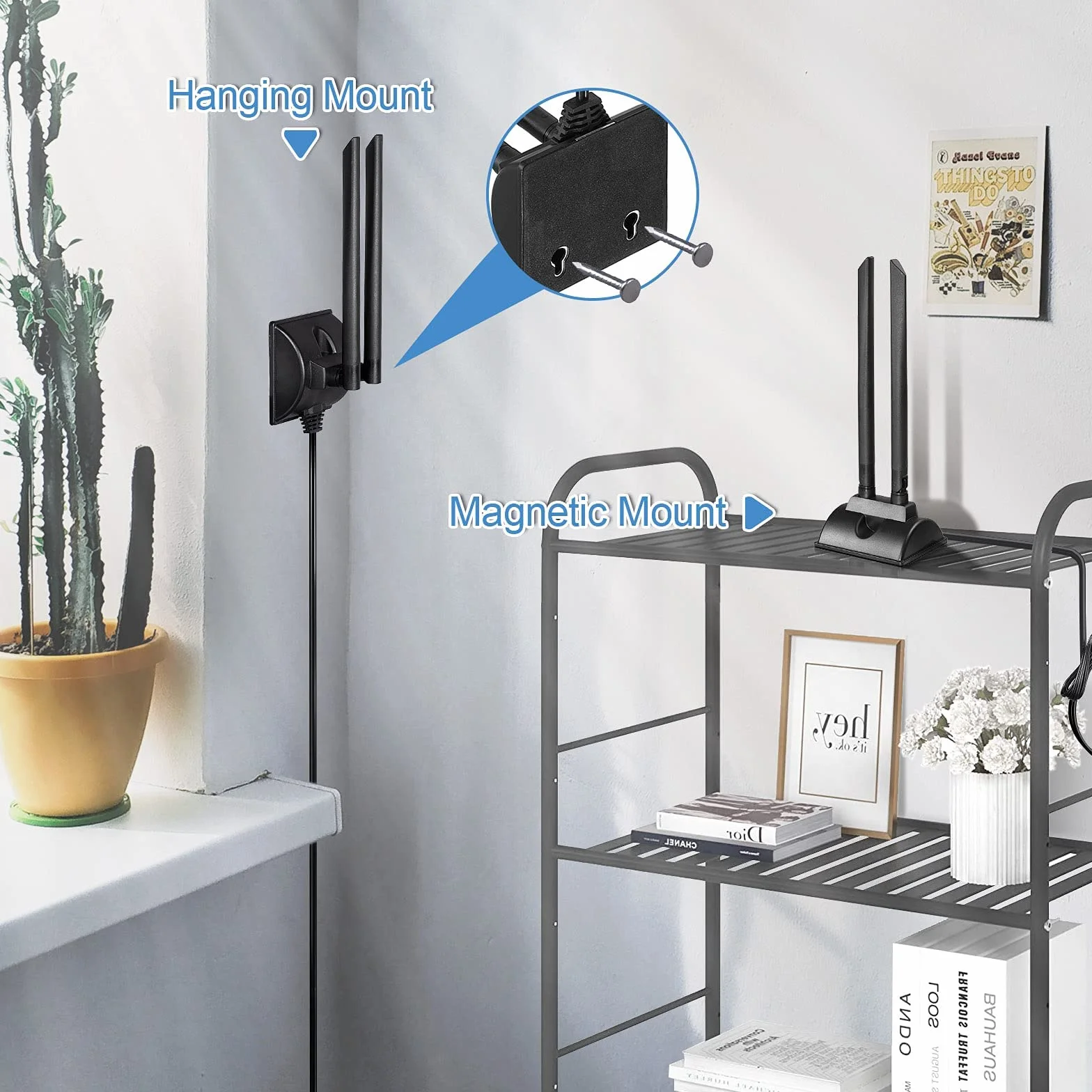 Bingfu Antenna 4G LTE SMA TS9 6dBi Base Magnetica MIMO per 4G LTE CPE Broadband Wireless Router Cellulare Gateway Modem