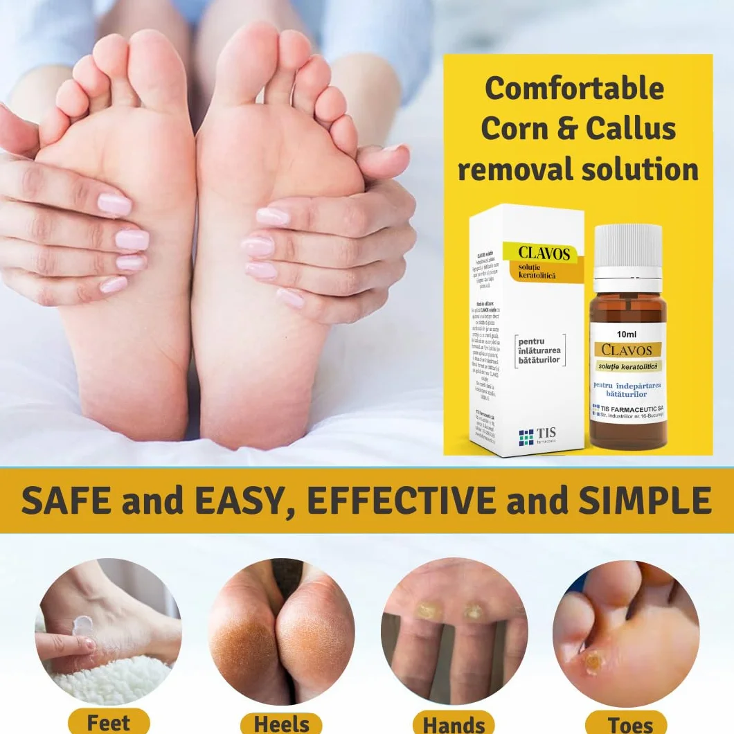 TIS Clavos Solução 10ml Elimina Duroni Calli Verruche Occhi di Pernice Extra Forte
