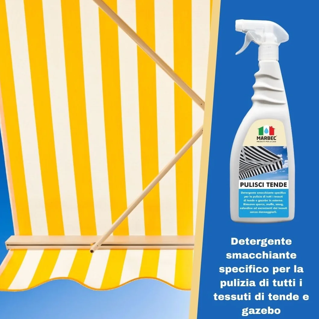 MARBEC PULISCI TENDE 750ML Detergente smacchiante per tessuti tende gazebo