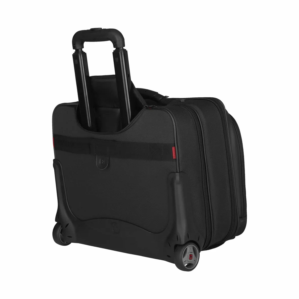 WENGER Borsa Trolley Porta PC Potomac 2-TLG, Notebook 17”, Custodia Laptop 15” Estraibile, 23 l, Uomo Donna, Ufficio Viaggi di Lavoro, Nero, 600661