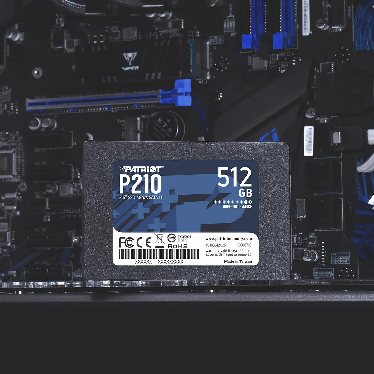 SSD Unità a Stato Solido SATA 3 6 Gbps 2.5" Interno Patriot P210 512GB