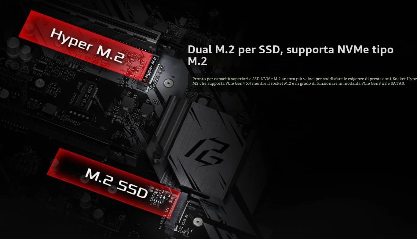 Asrock B550 Phantom Gaming 4 scheda madre, supporta AMD4 Ryzen di terza generazione, PCIe 4.3