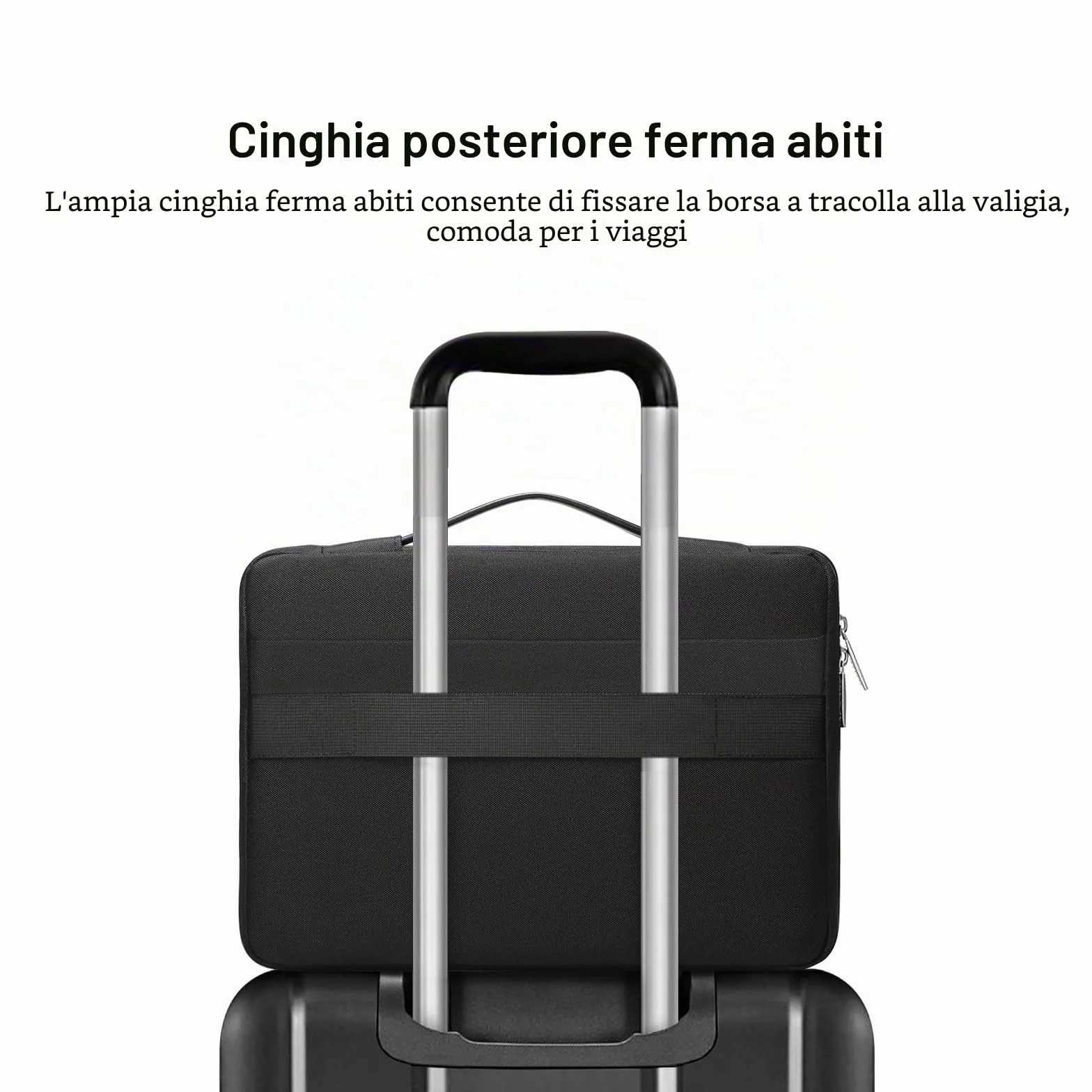 MOSISO 13.3 pollici Custodia Laptop Porta, 13-13.3 pollici Borsa PC Compatibile con MacBook Air/Pro 13 / Pro 14, HP Dell ASUS Lenovo, Lato Aperto Borse con 2 Alzato & 1 Tasche Patta, Nero