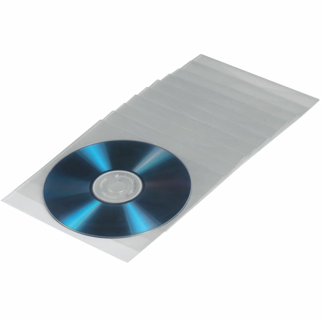 Hama - Buste protettive per CD/DVD, 100 pezzi, trasparente