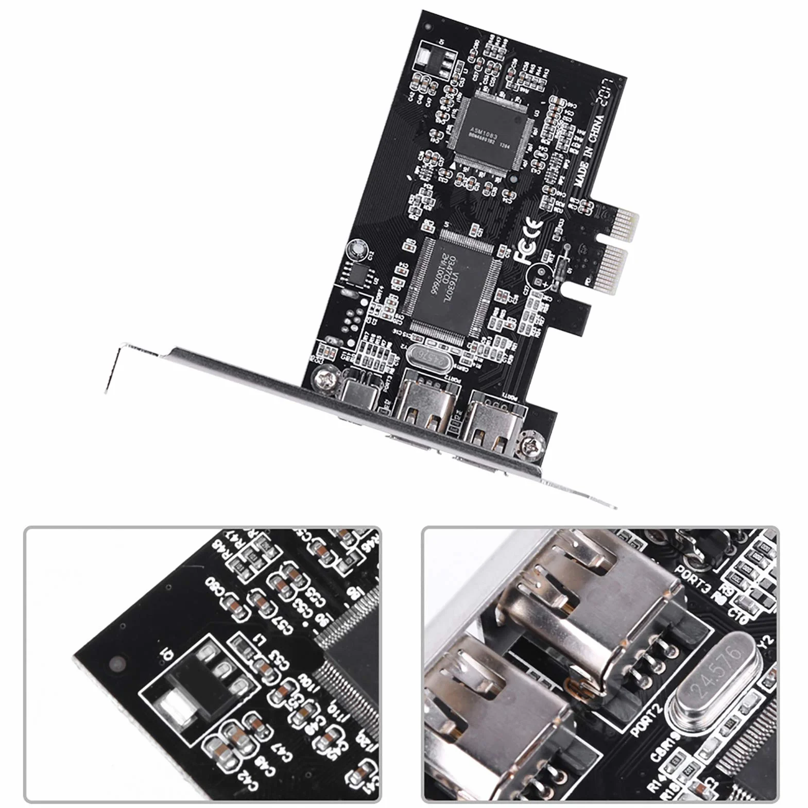 Scheda PCI-Express, controller PCI-E FireWire 1394a IEEE 1394 con cavo Firewire Cavo controller 800Mbps - 1394-1995 per bus seriale ad alte prestazioni