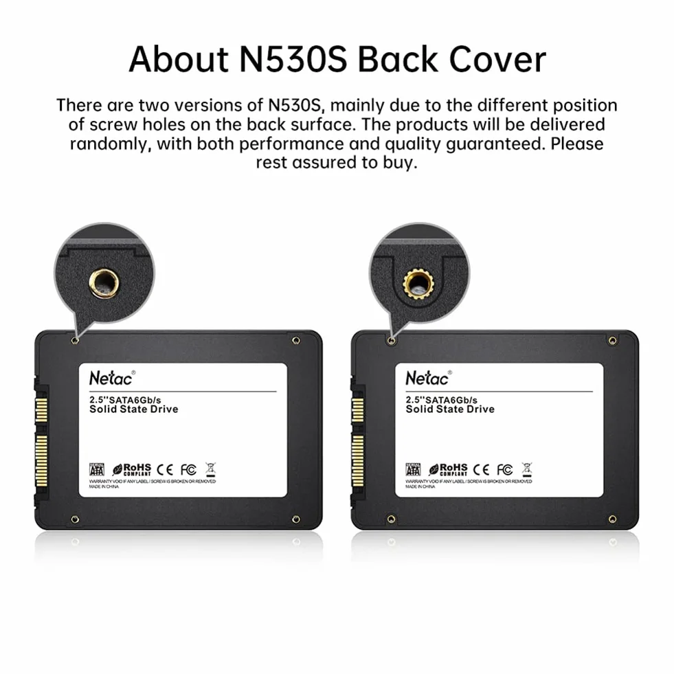 Netac SSD integrato 2TB, Unità a stato solido interna (3D NAND, SATAIII, 2,5''), Applica a Notebook computer, PC, loading game, SSD